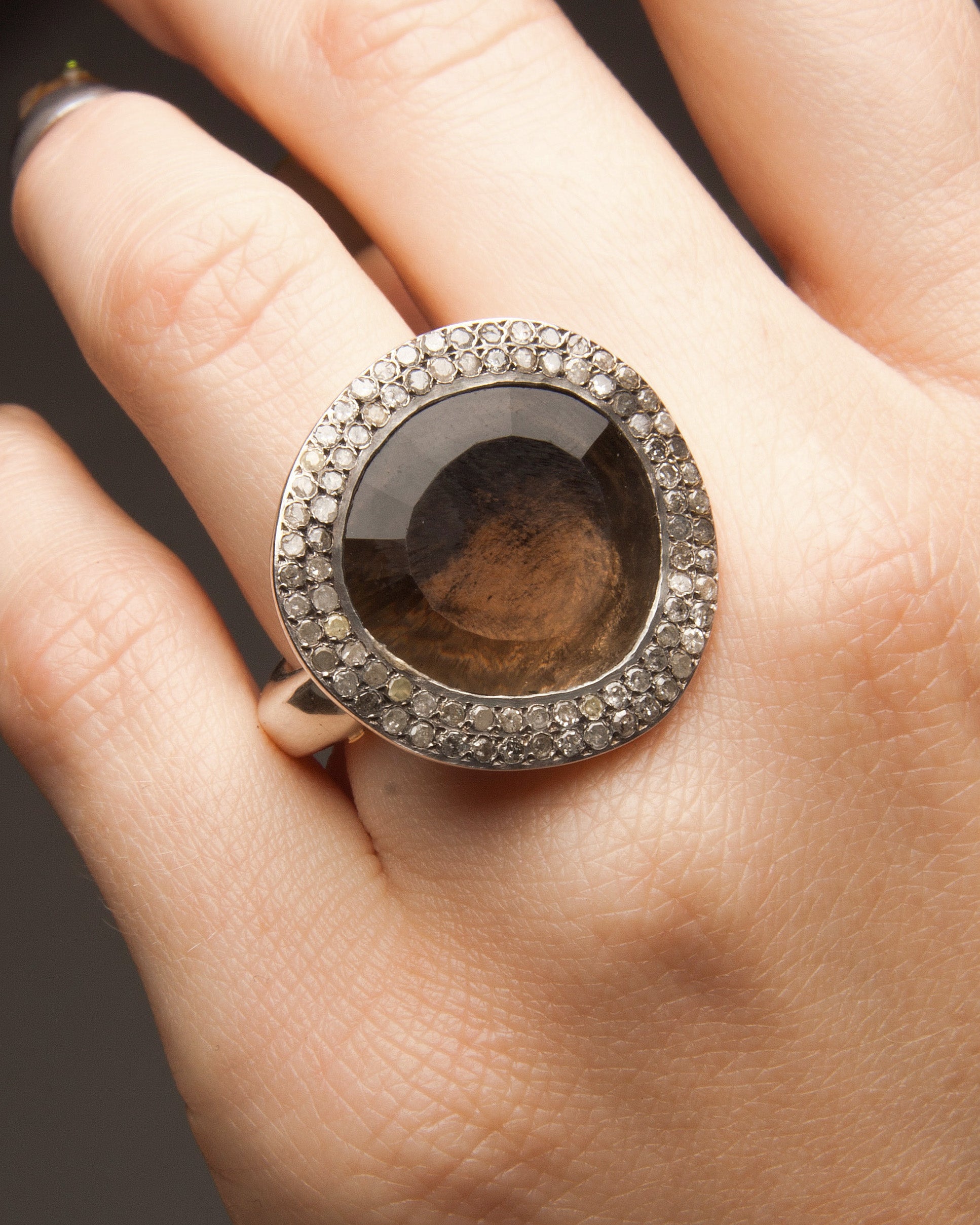 Grey clearance quartz ring