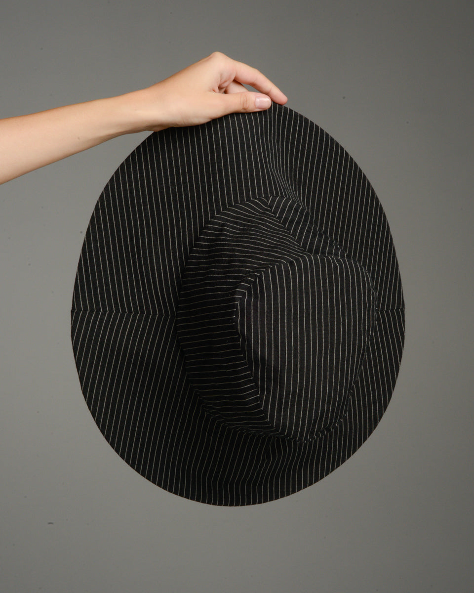 Black Stripe Wide Brim Hat – Dilettante