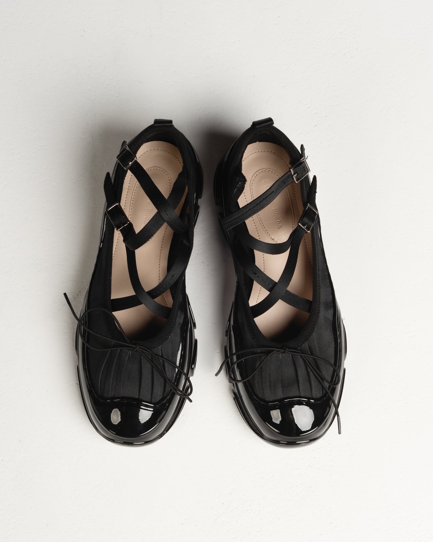 Black Low Trek Ballerina Shoes