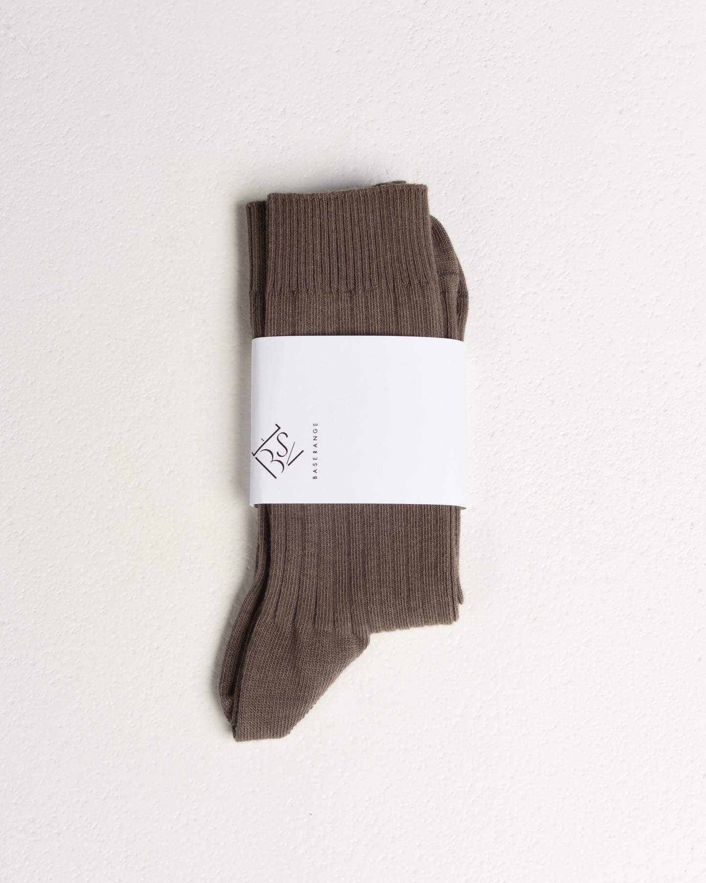 Brown Rib Ankle Socks