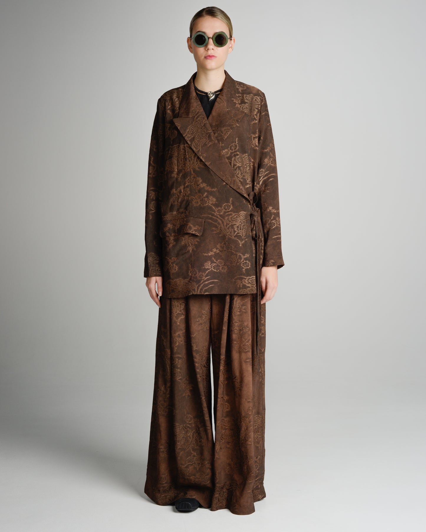 Brown Rose Paella Pants