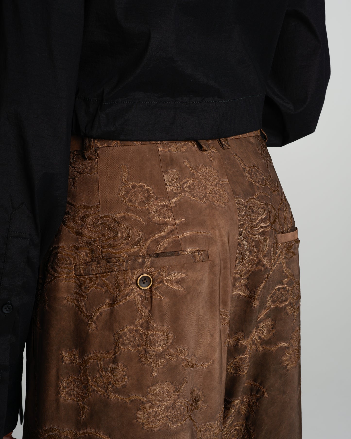 Brown Rose Paella Pants