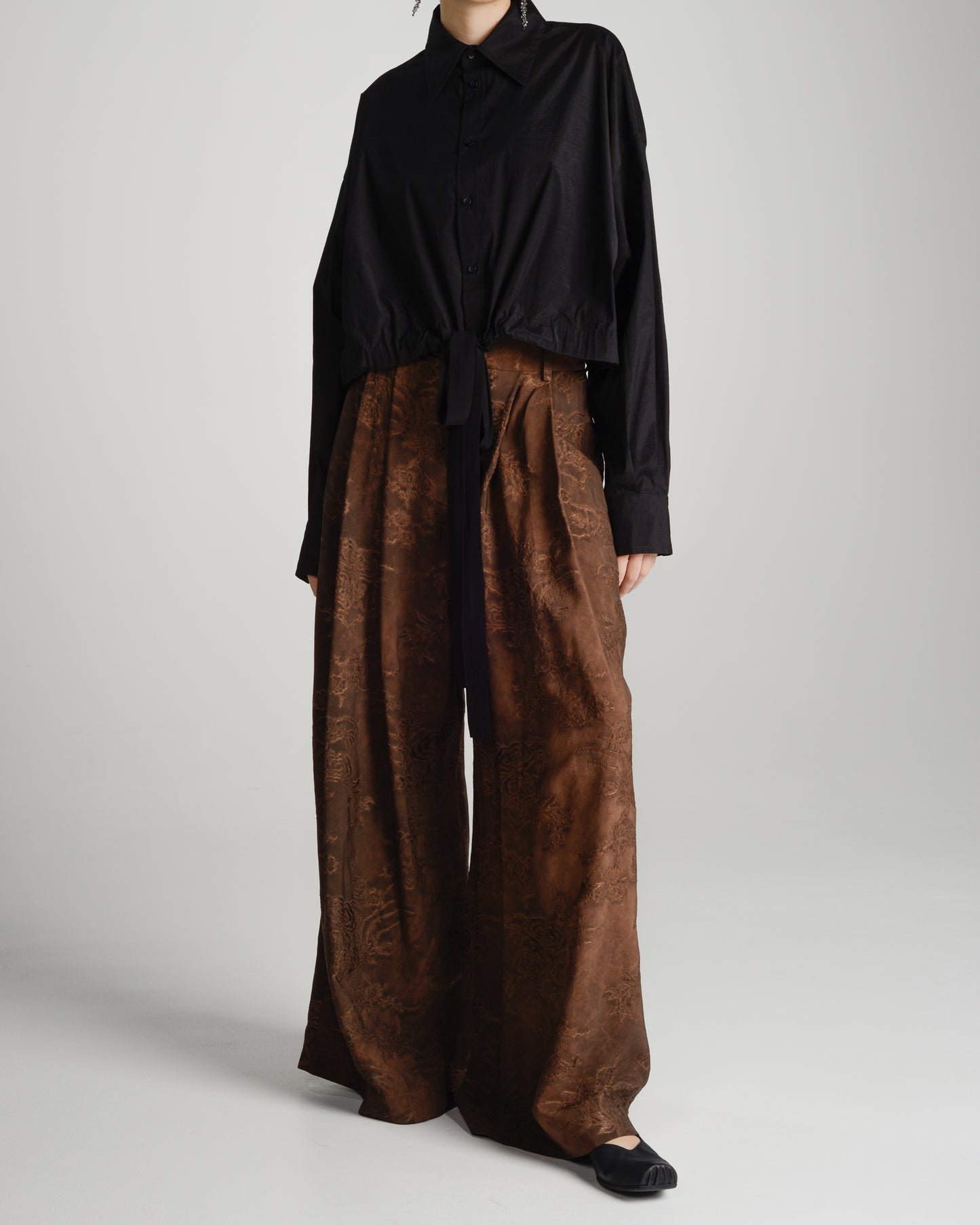 Brown Rose Paella Pants