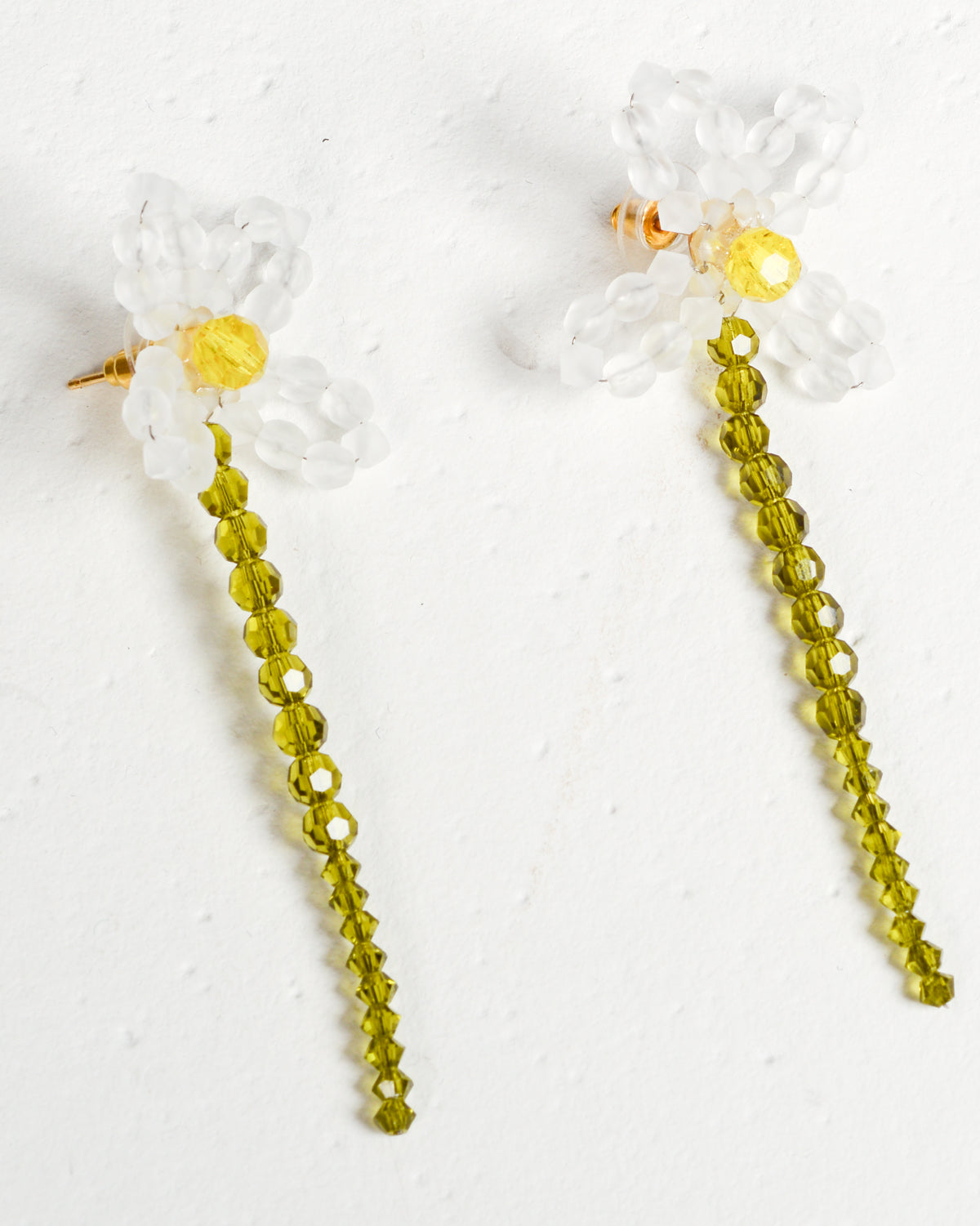 Beaded Daisy Earrings