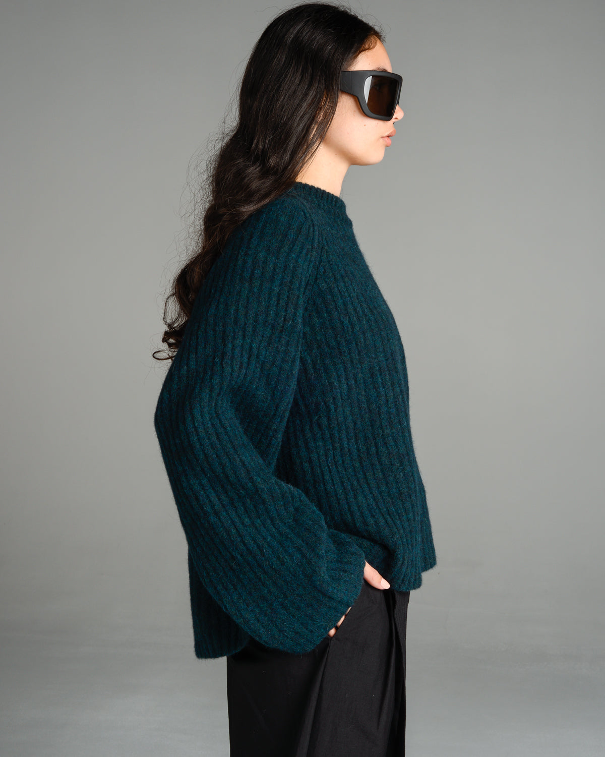 Forest Kalm Chunky Rib Sweater