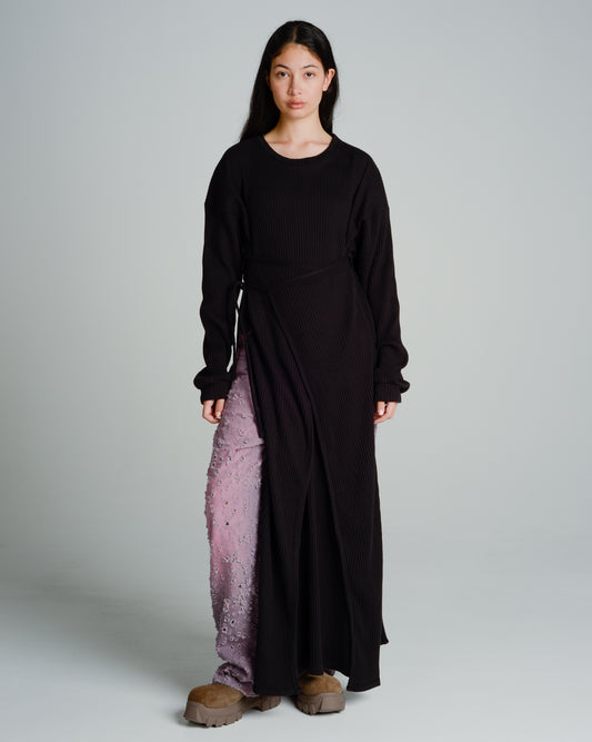 Shaw Black Long Sleeve Kaftan