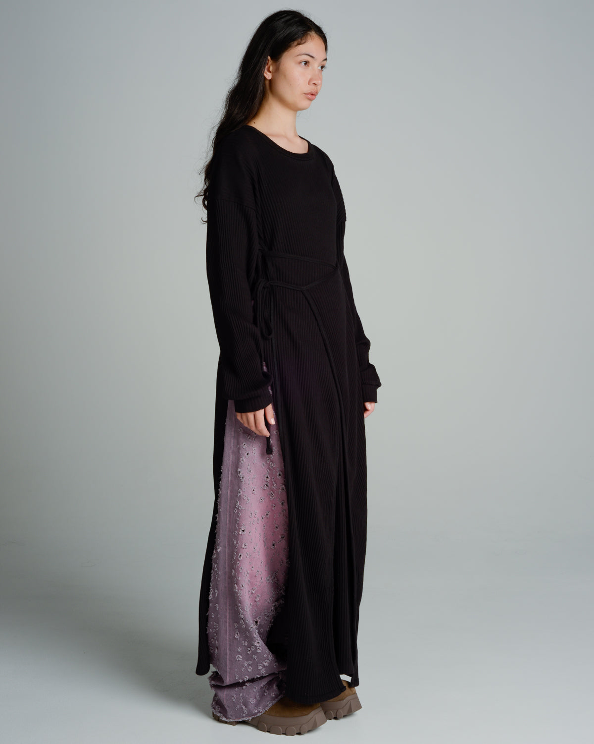 Shaw Black Long Sleeve Kaftan