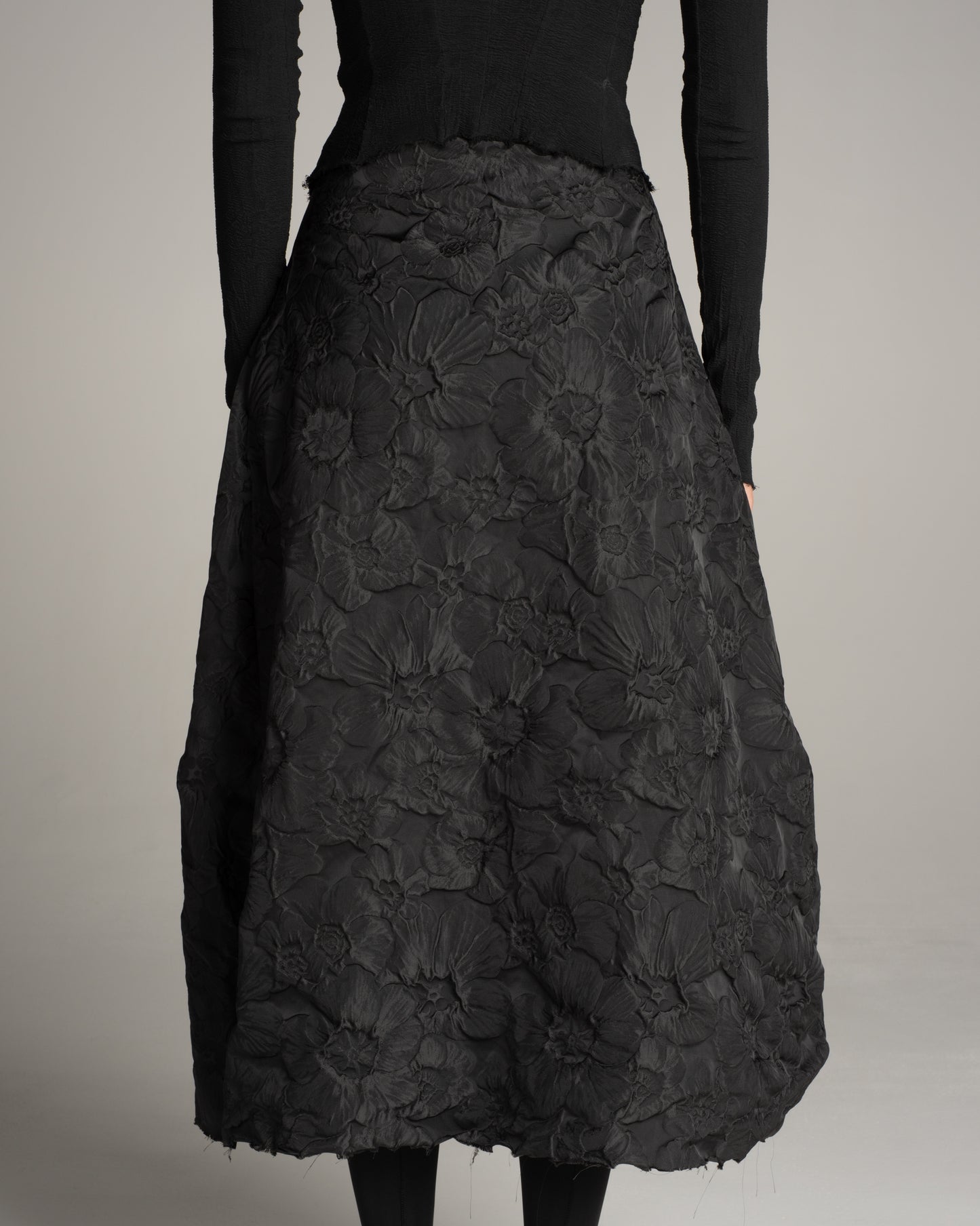 Black Barrel Flower Skirt