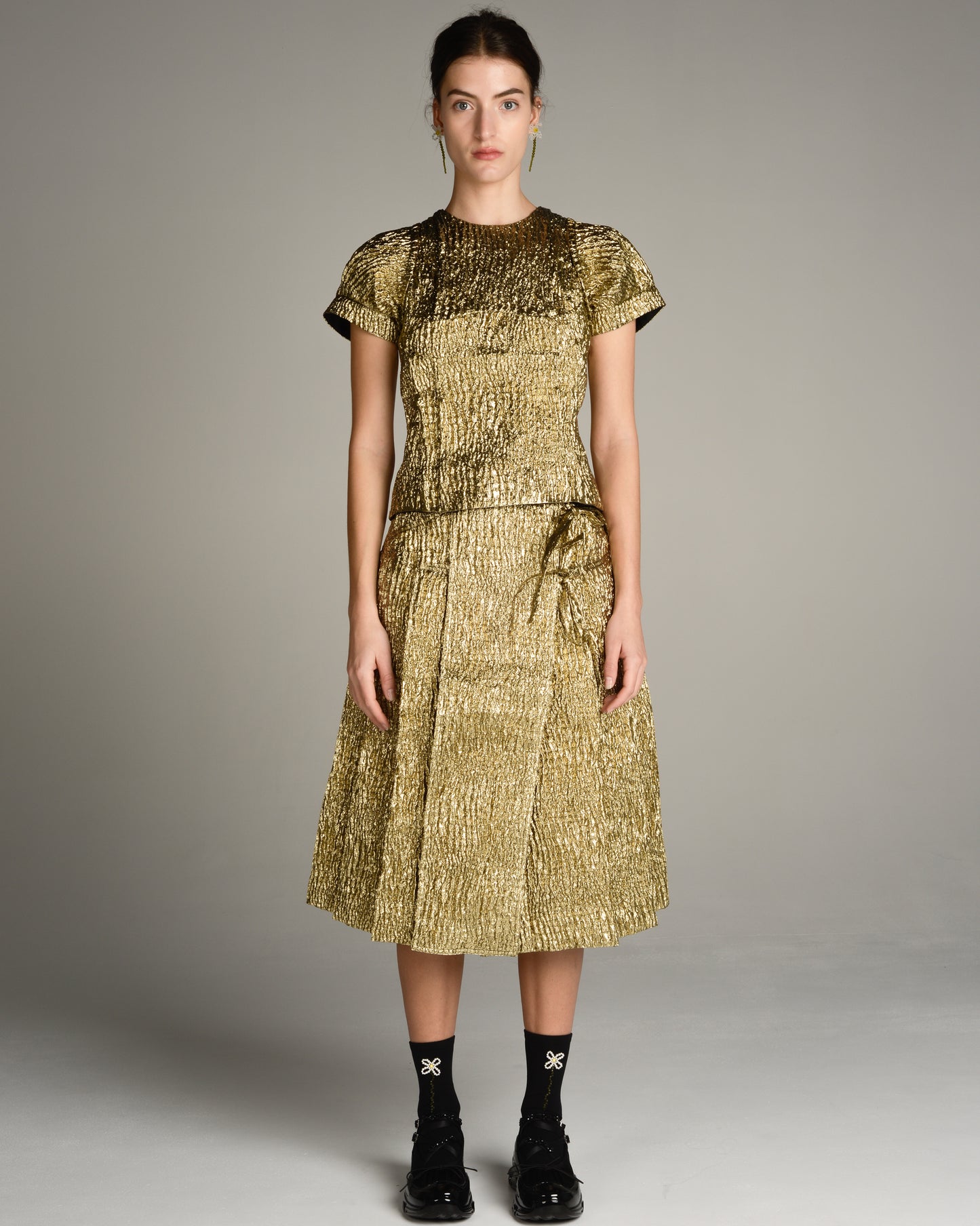 Gold Pleated Kilt