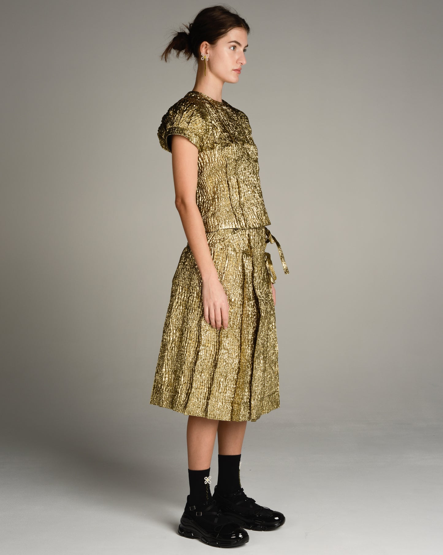 Gold Pleated Kilt