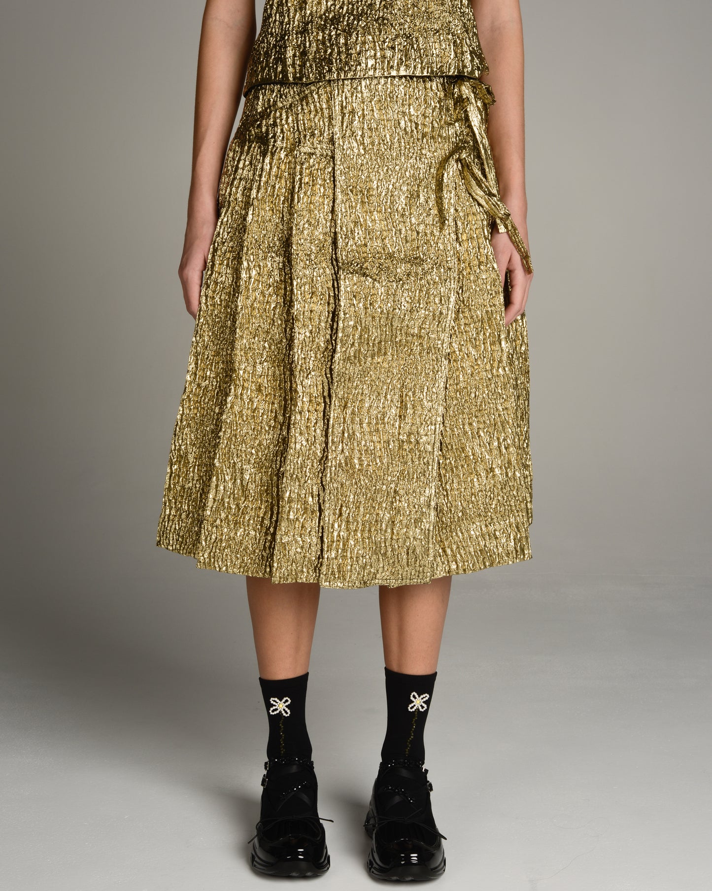 Gold Pleated Kilt