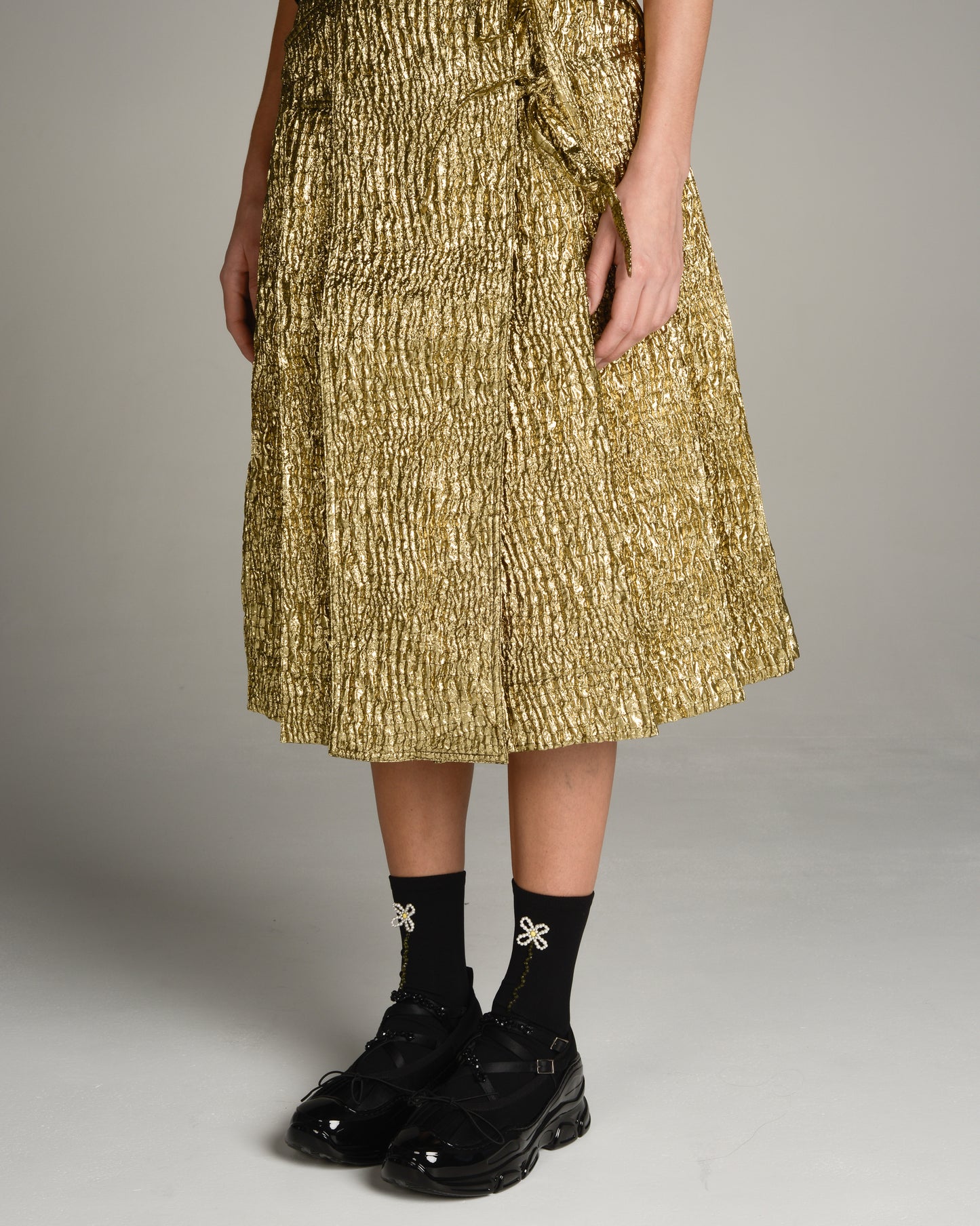 Gold Pleated Kilt