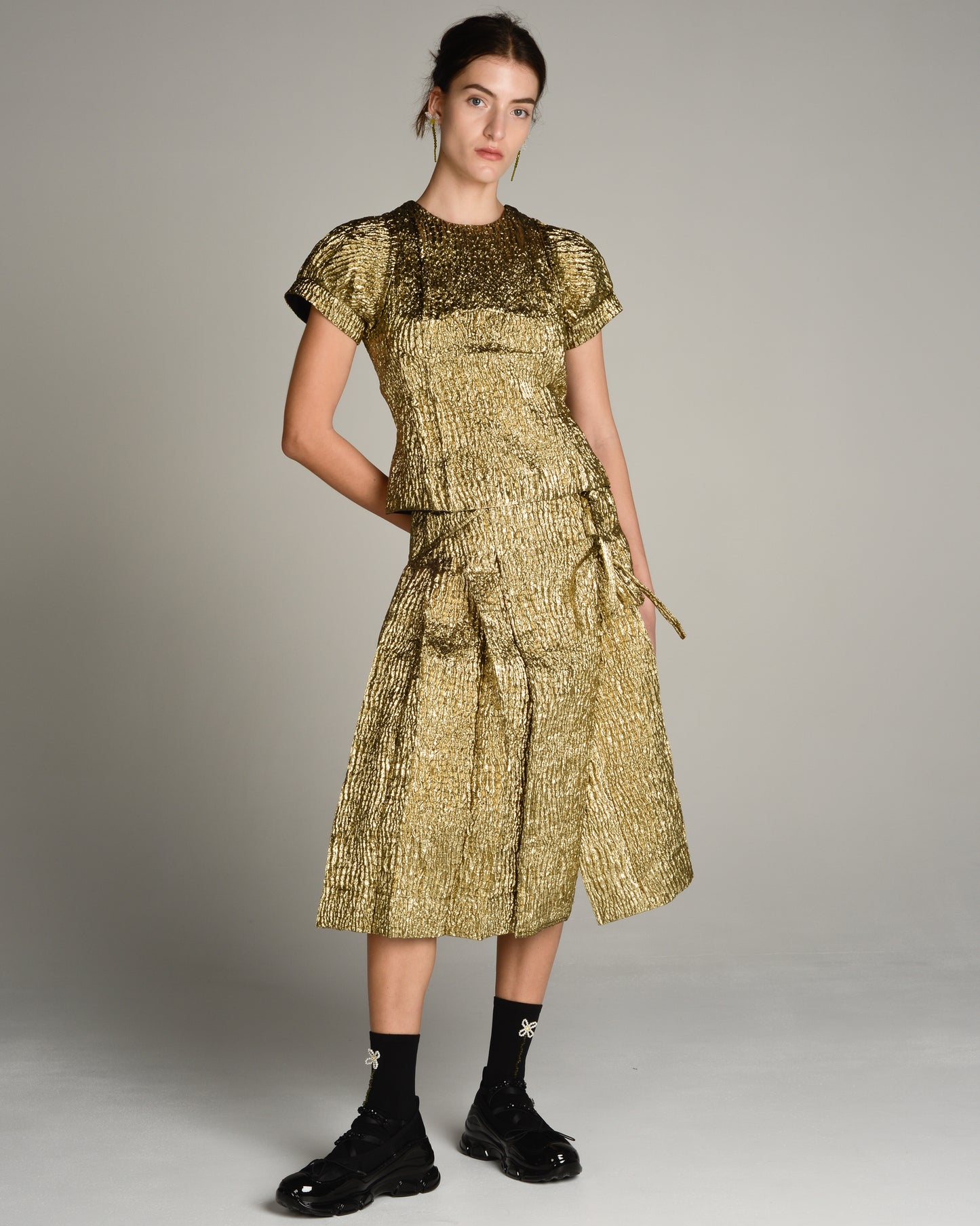 Gold Pleated Kilt