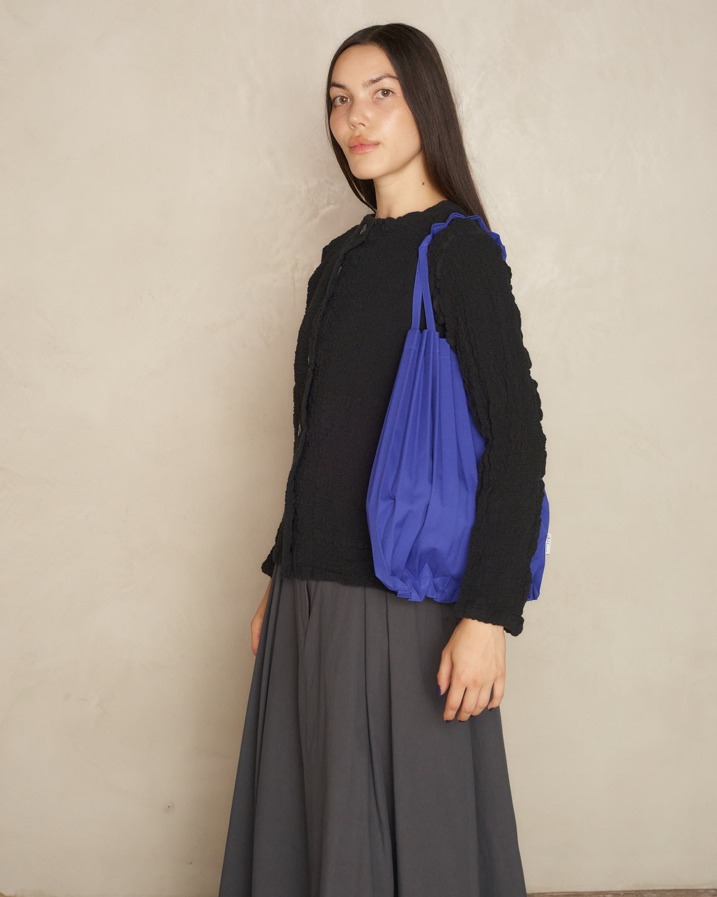 Lapis Lazuli Trunk Pleats Bag