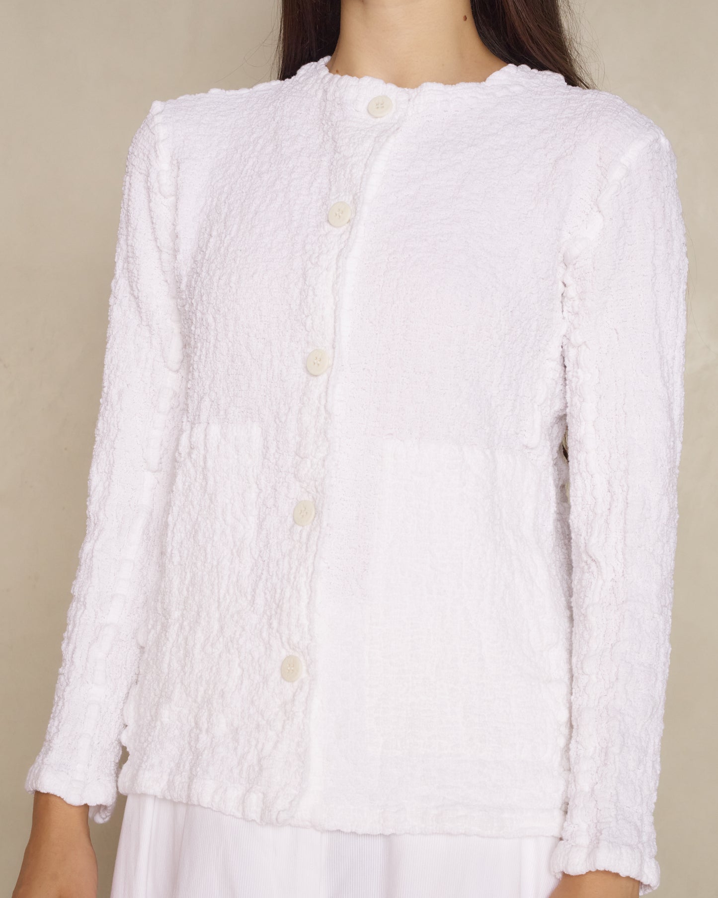 White Classic Cauliflower Jacket