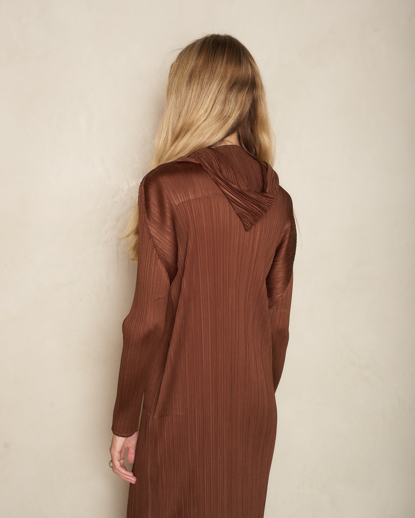 Dark Brown Cowl Neck Dress