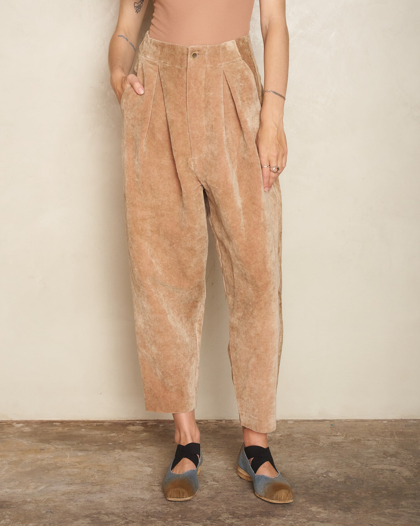 Rose Velvet Perch Pants