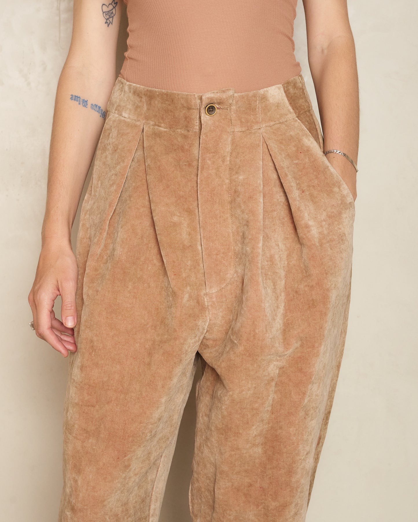 Rose Velvet Perch Pants