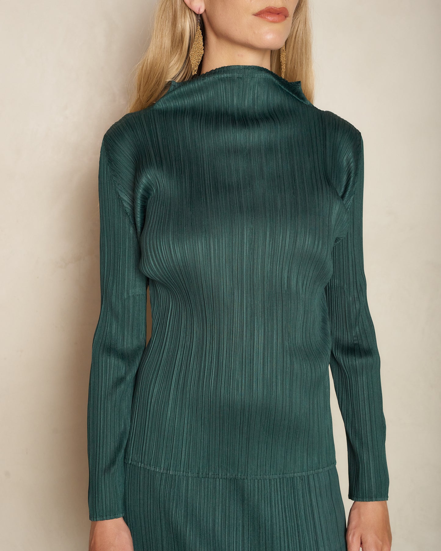 Dark Green Long Sleeve Top