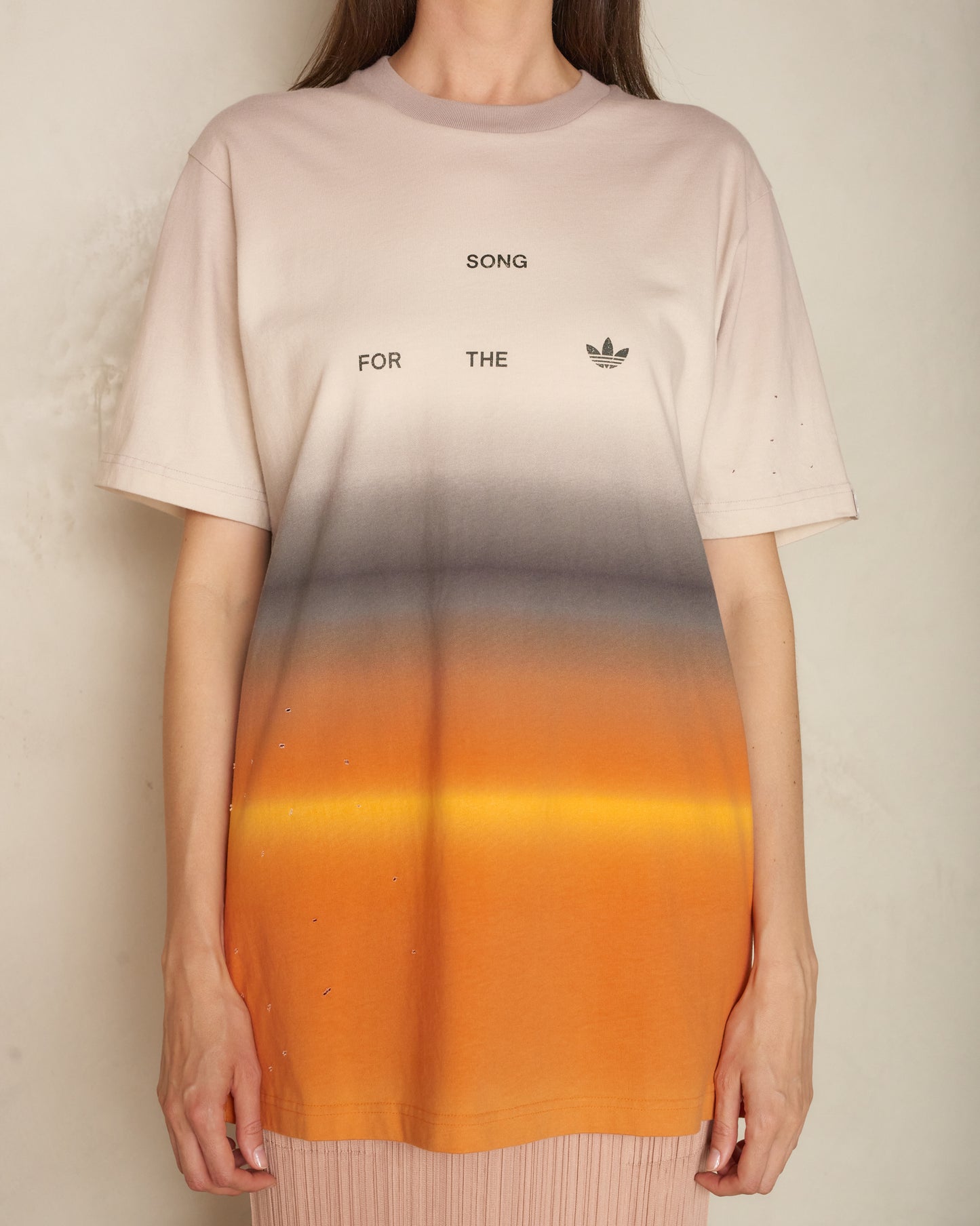 Beige & Orange Gradient T-shirt