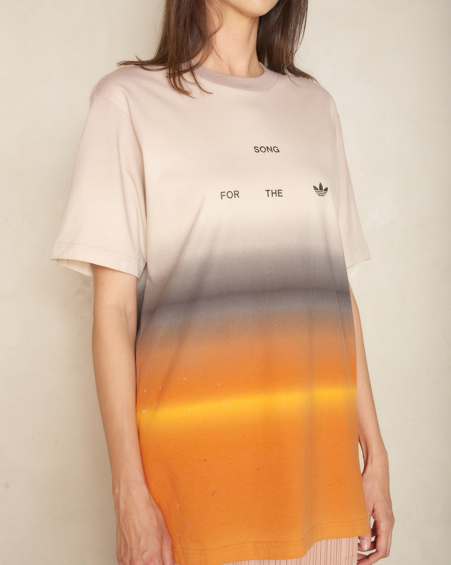 Beige & Orange Gradient T-shirt