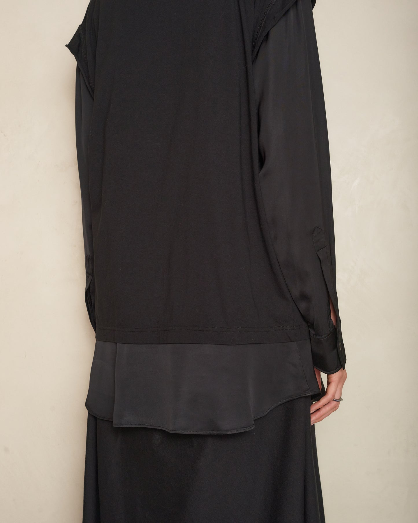 Black Layered Shirt Dress