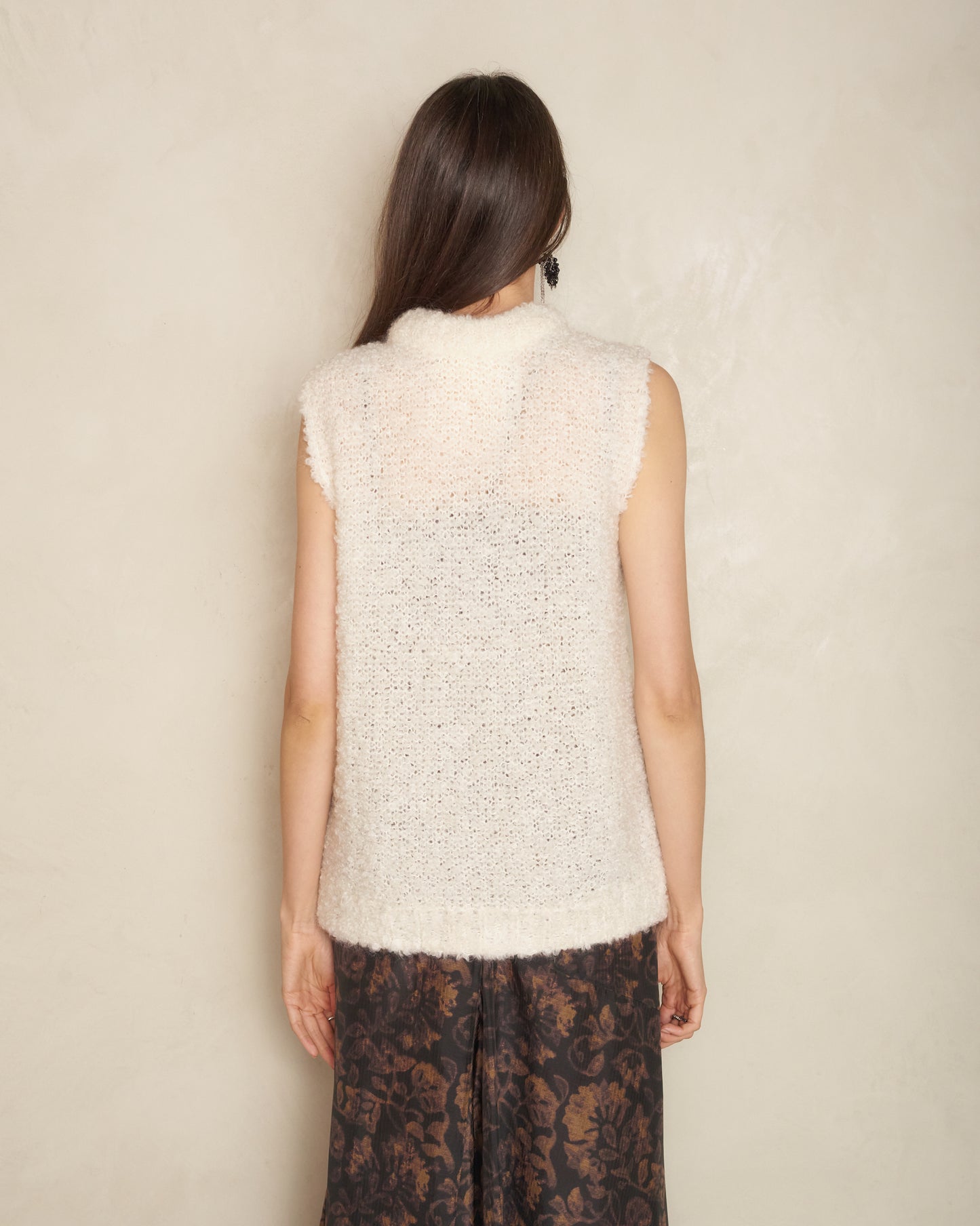 White & Black Pasha Kice Sleeveless Knit