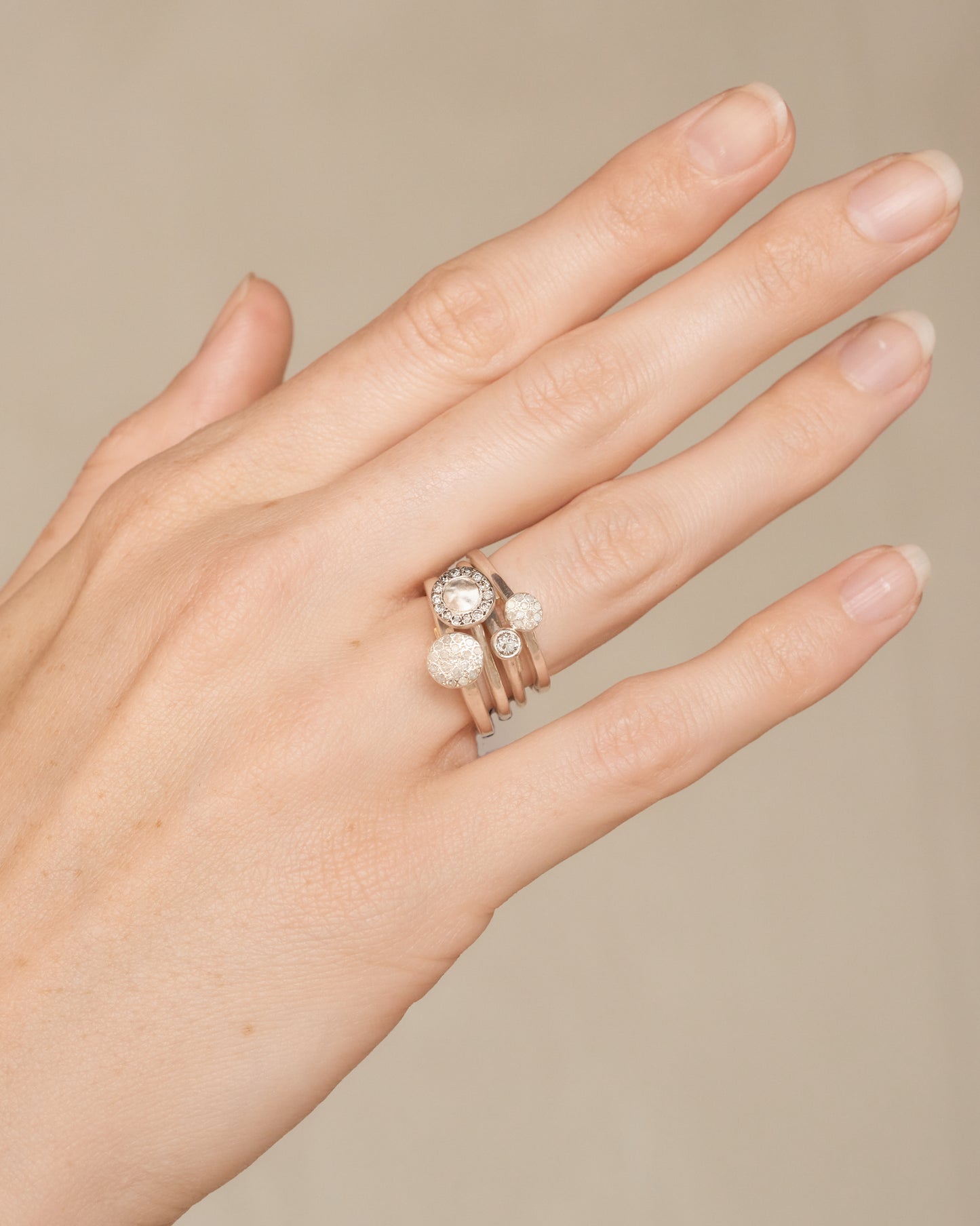 Aya Icy Grey Diamond Ring