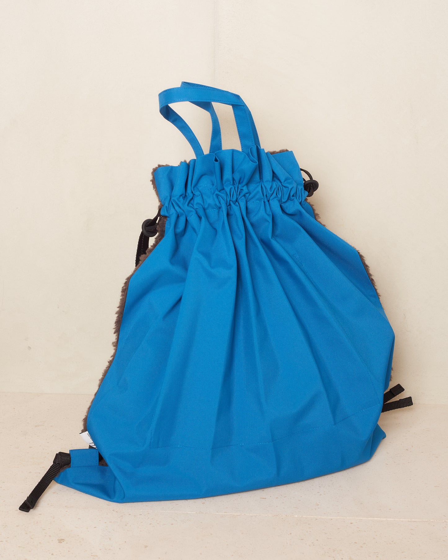 Charcoal Turquoise Sheep Pleats Bag