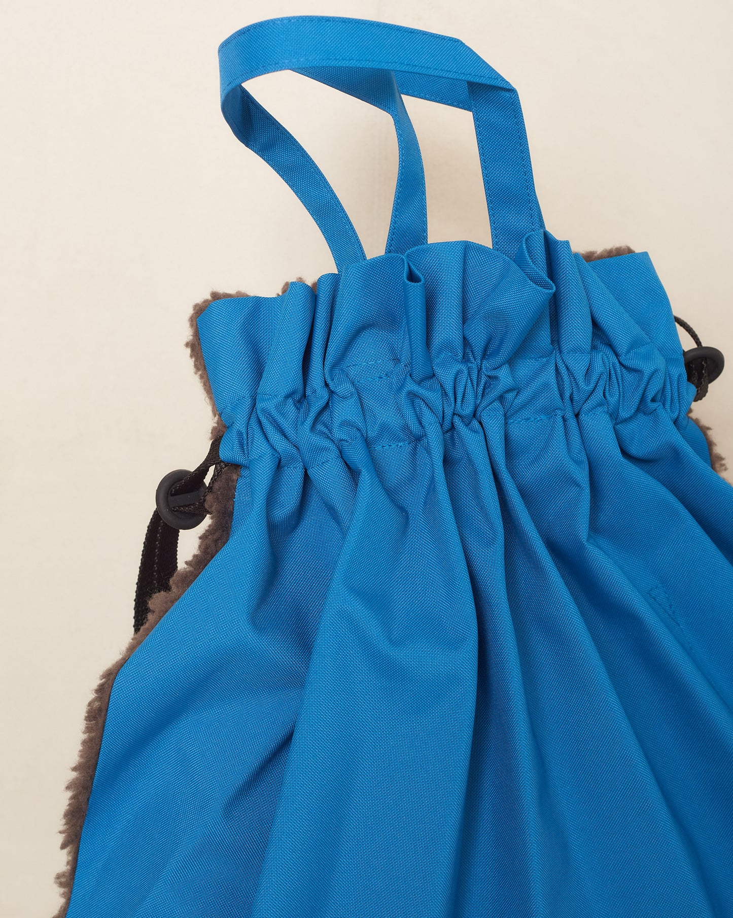 Charcoal Turquoise Sheep Pleats Bag