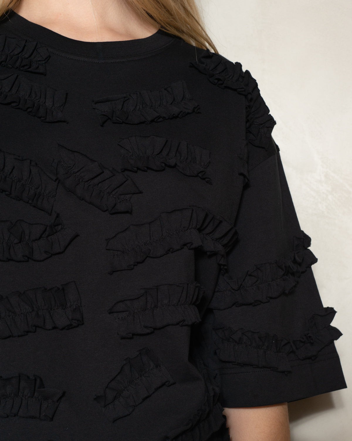 Black Tijana Ruffle T-shirt