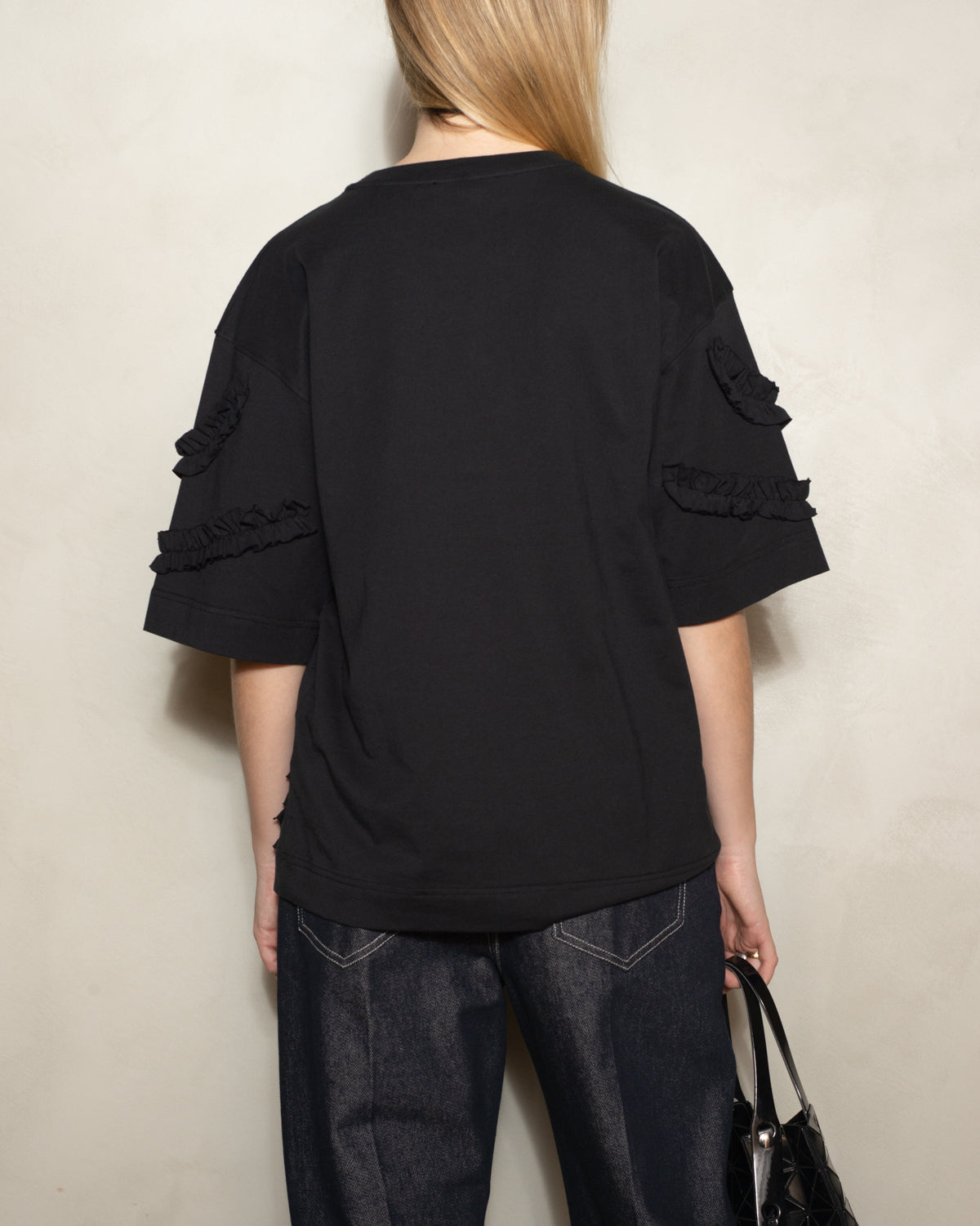 Black Tijana Ruffle T-shirt