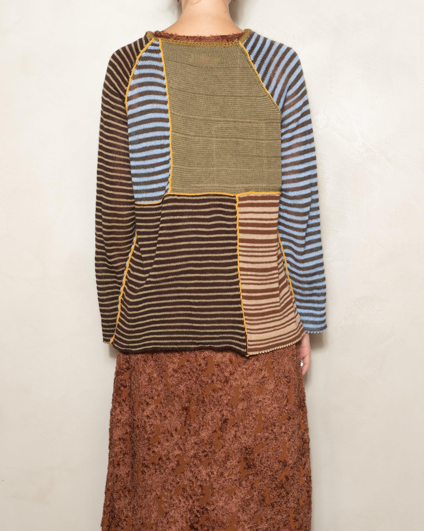 Green and Brown Stripe Jumper