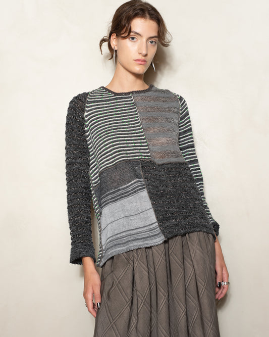 Grey and Black Stripe Jumper