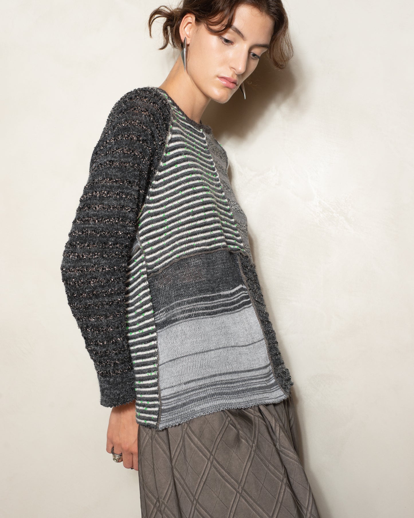 Grey and Black Stripe Jumper