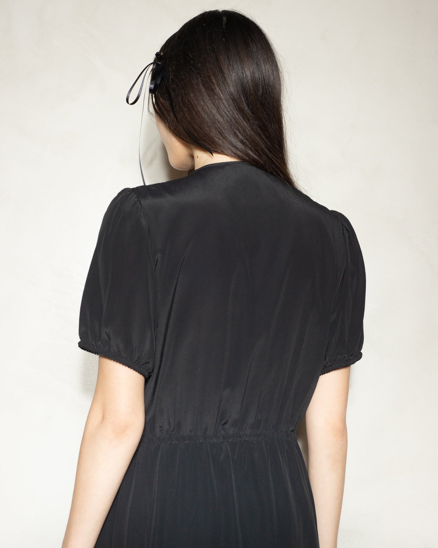 Black Crepe Cup Detail Dress