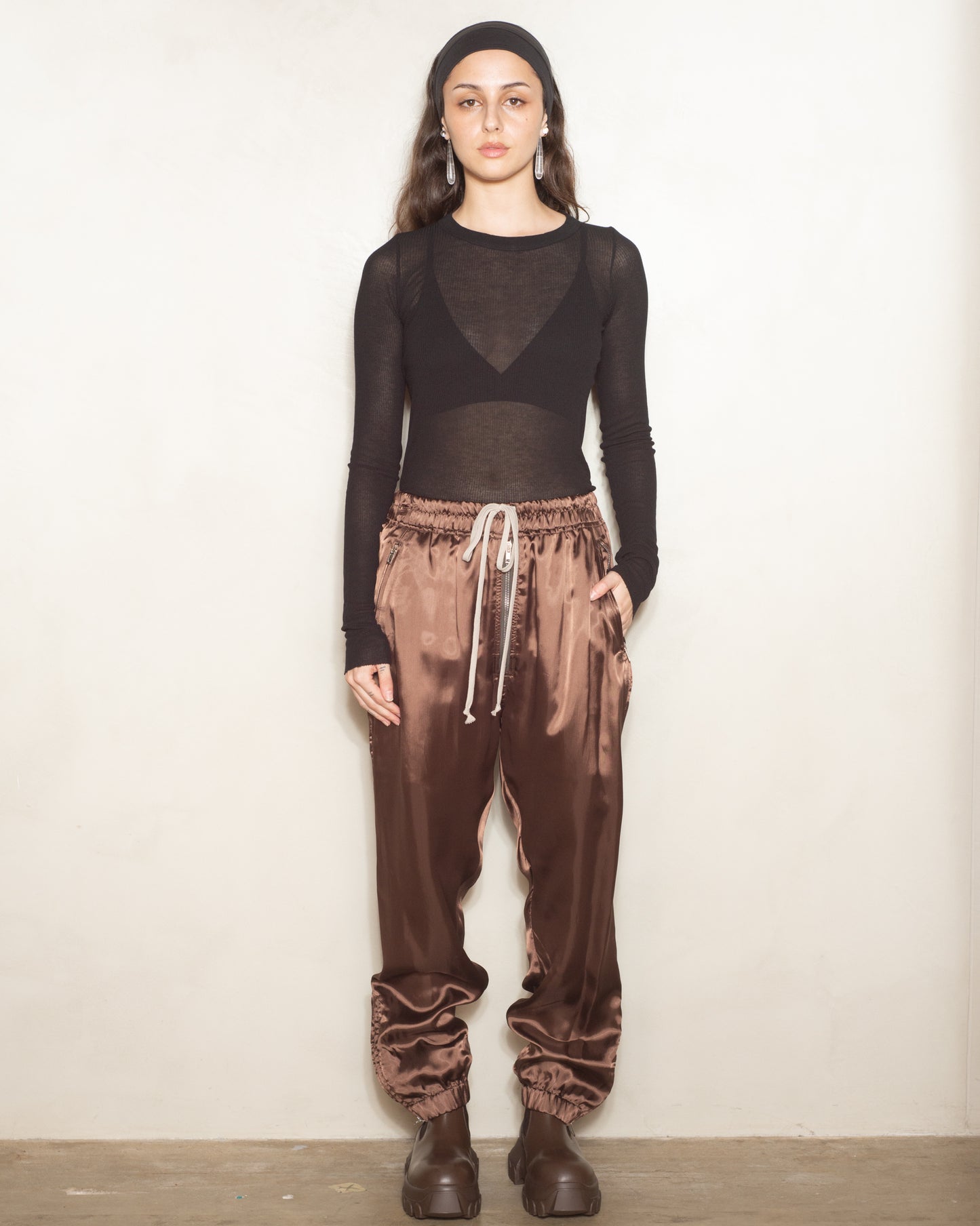 Brown Track Pants