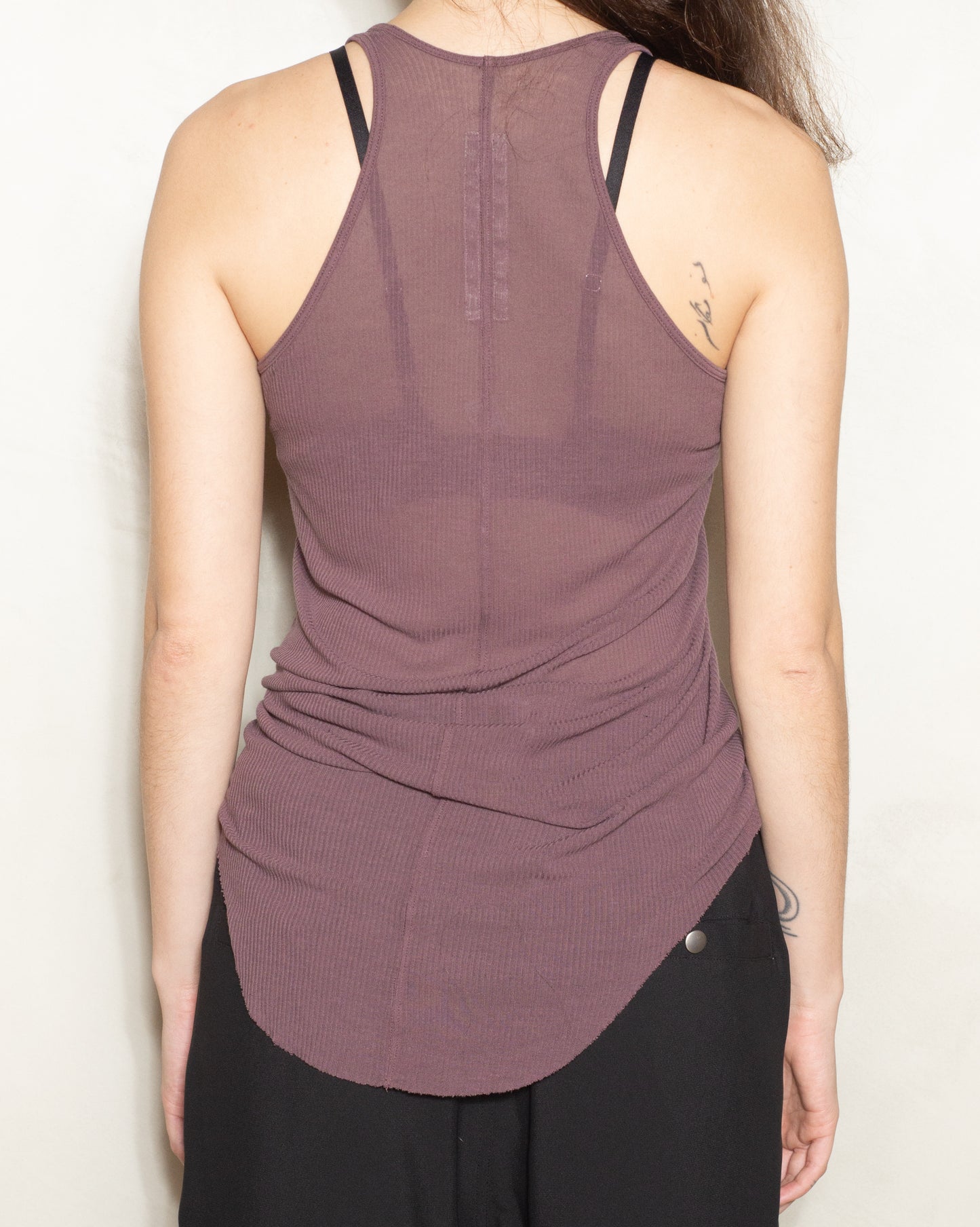 Amethyst Silk Rib Tank Top