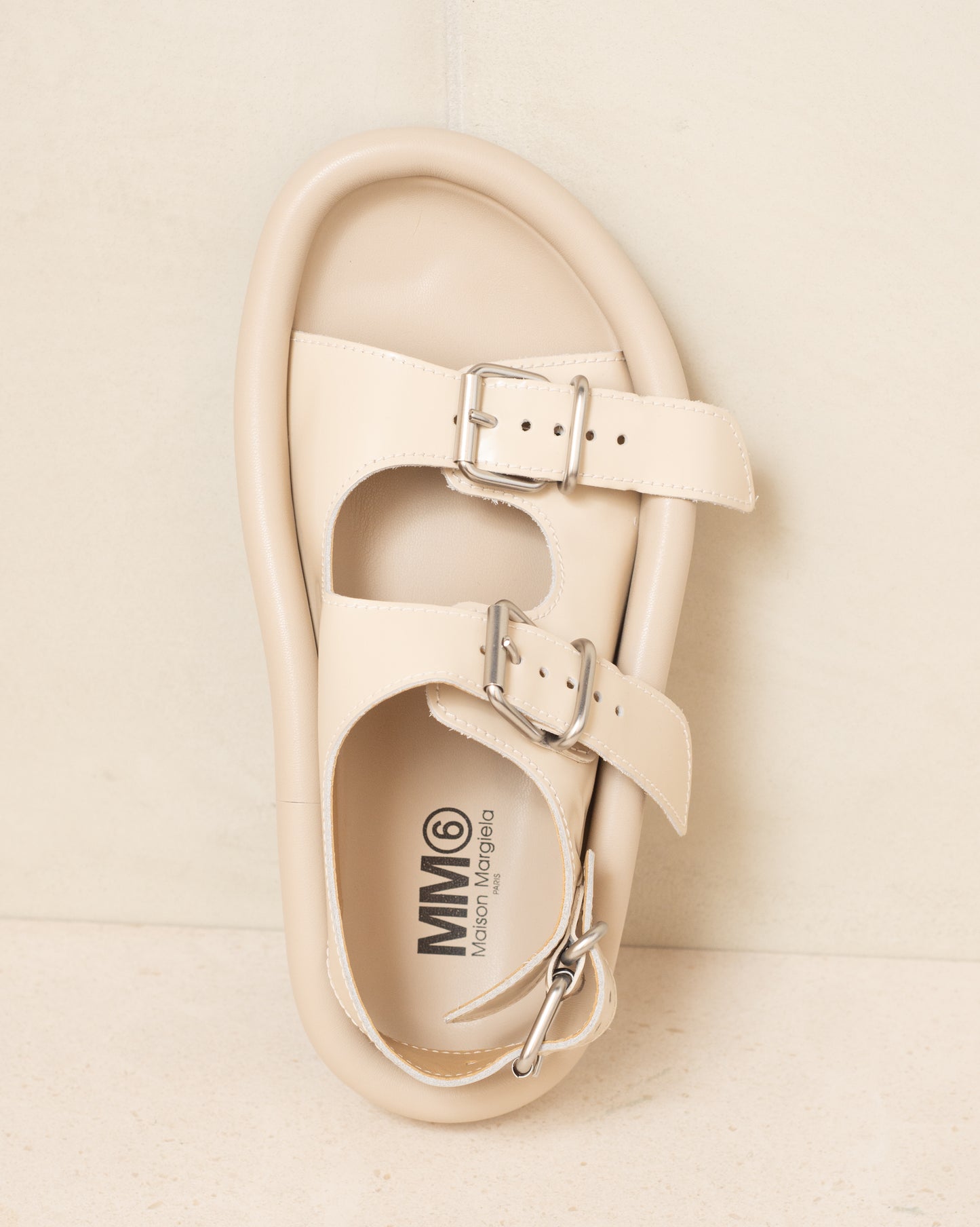 Cream Buckle Sandal