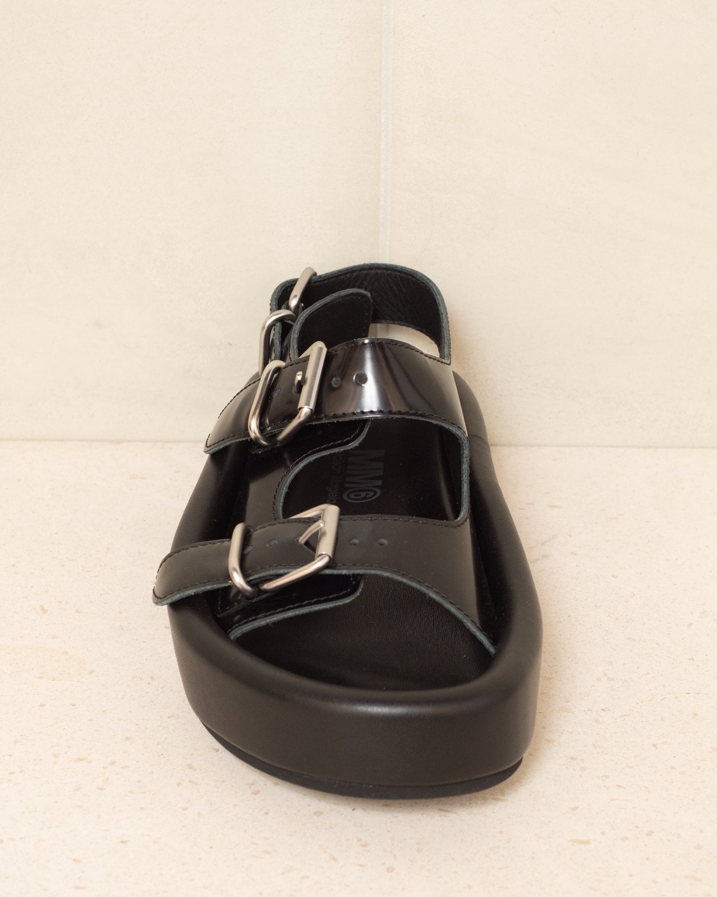 Black Buckle Sandal