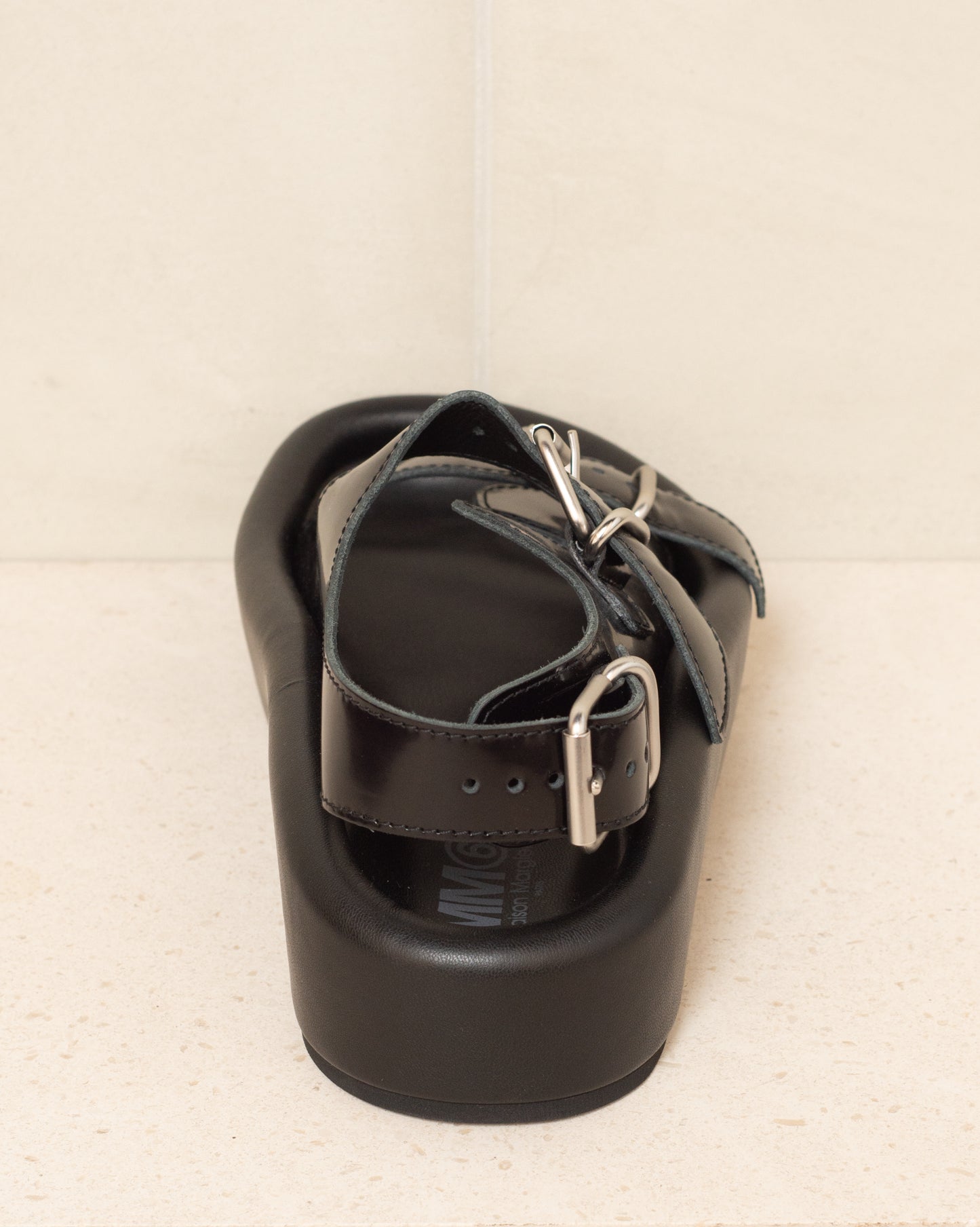 Black Buckle Sandal