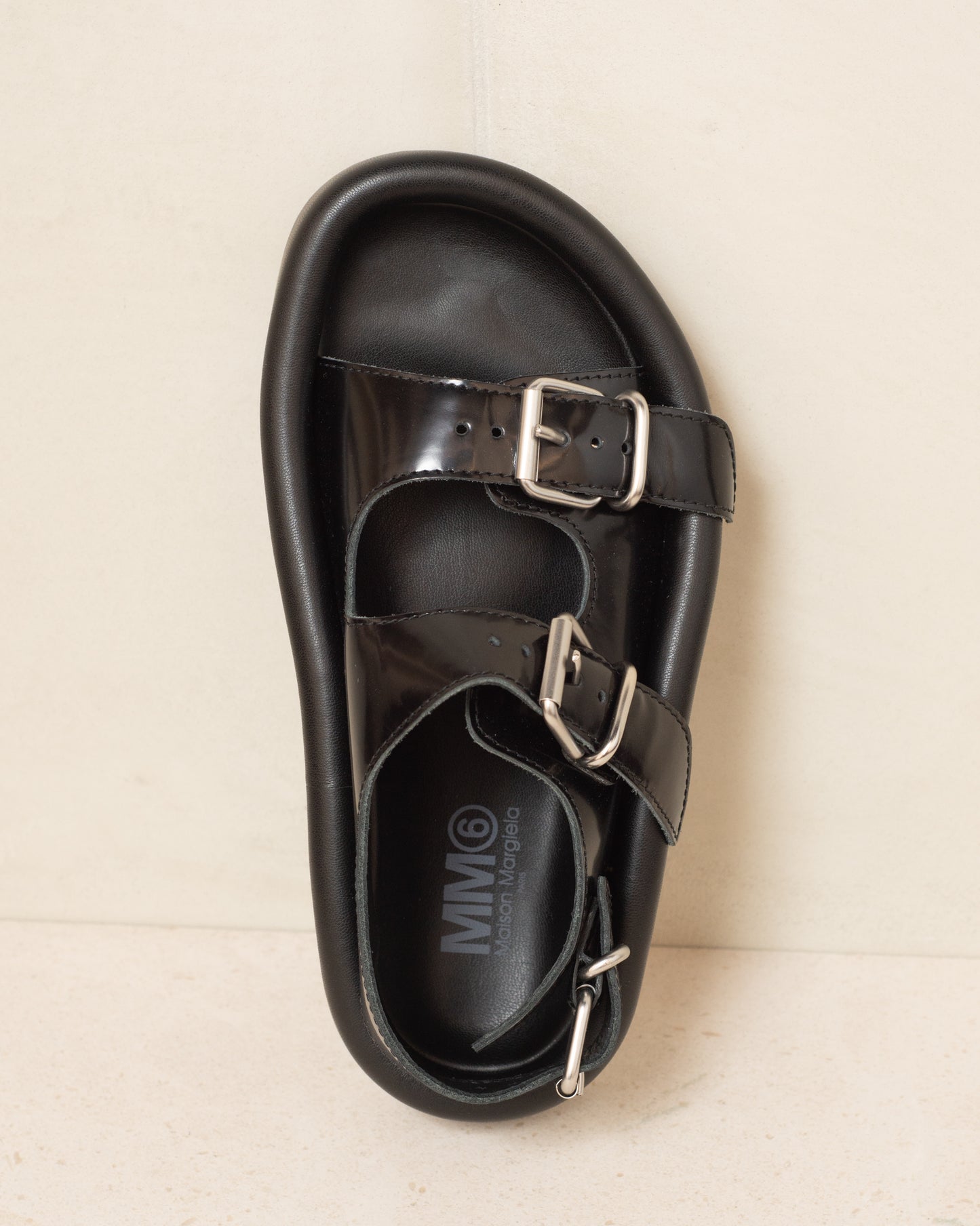 Black Buckle Sandal