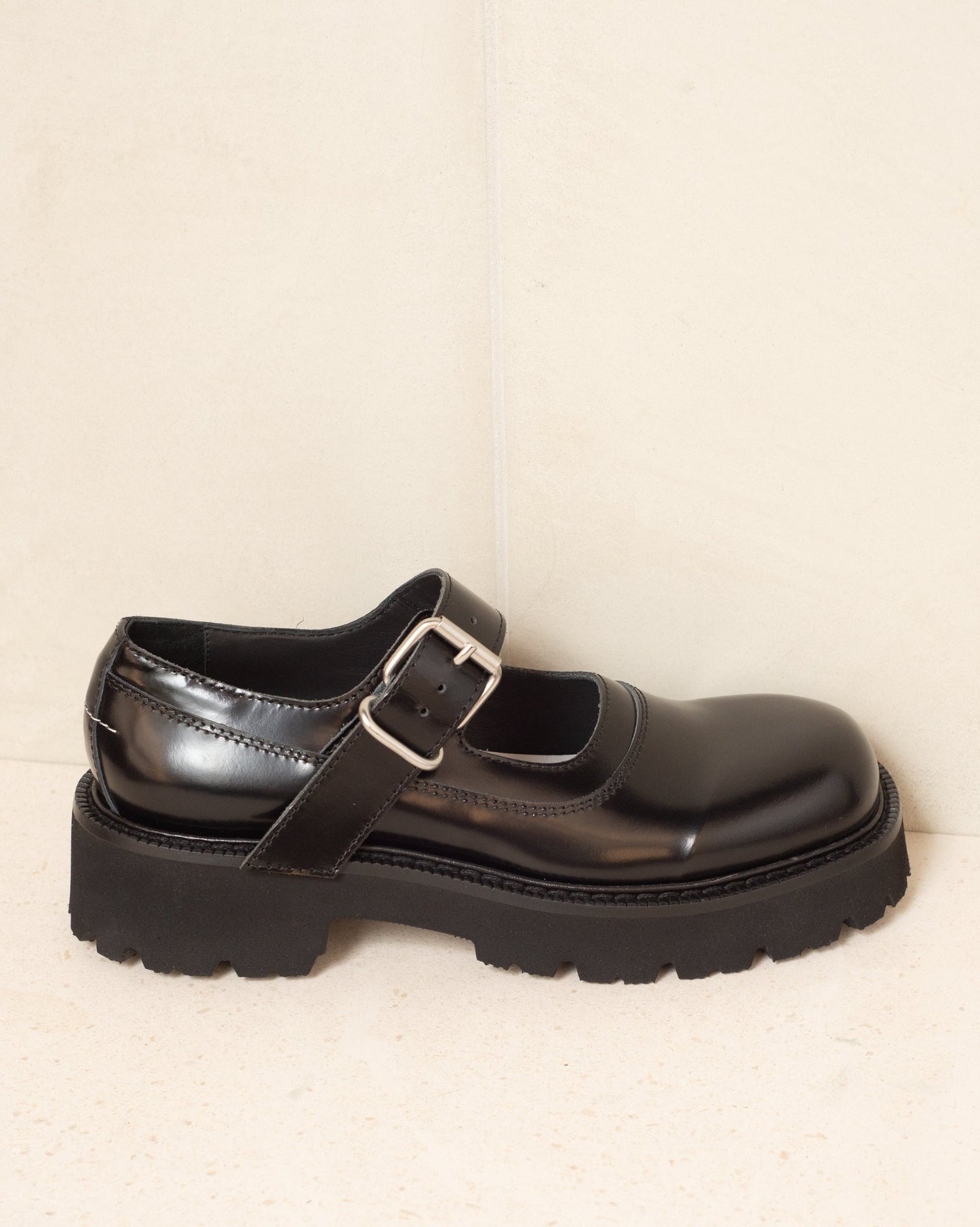 Black Chunky Mary Jane Shoe