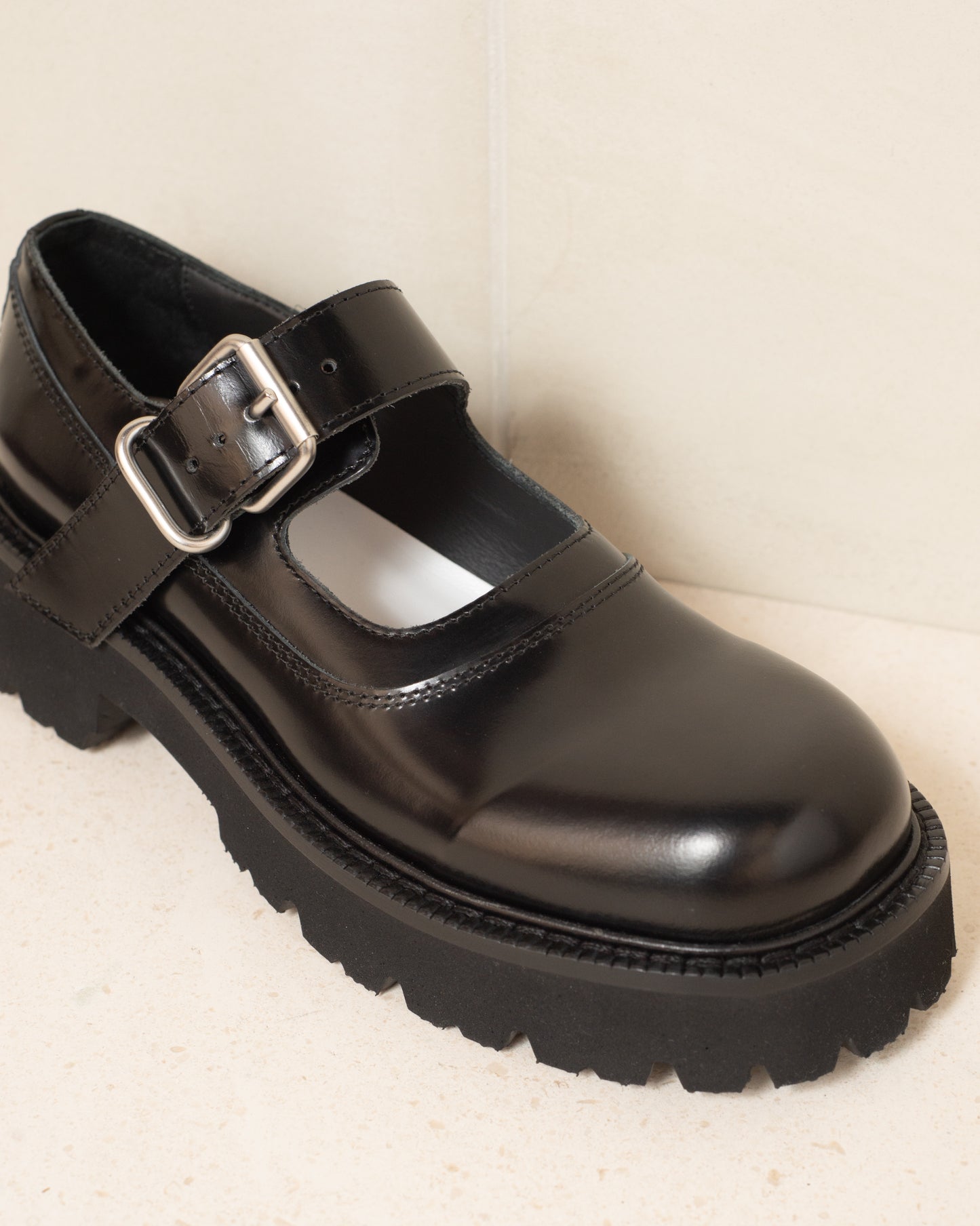 Black Chunky Mary Jane Shoe