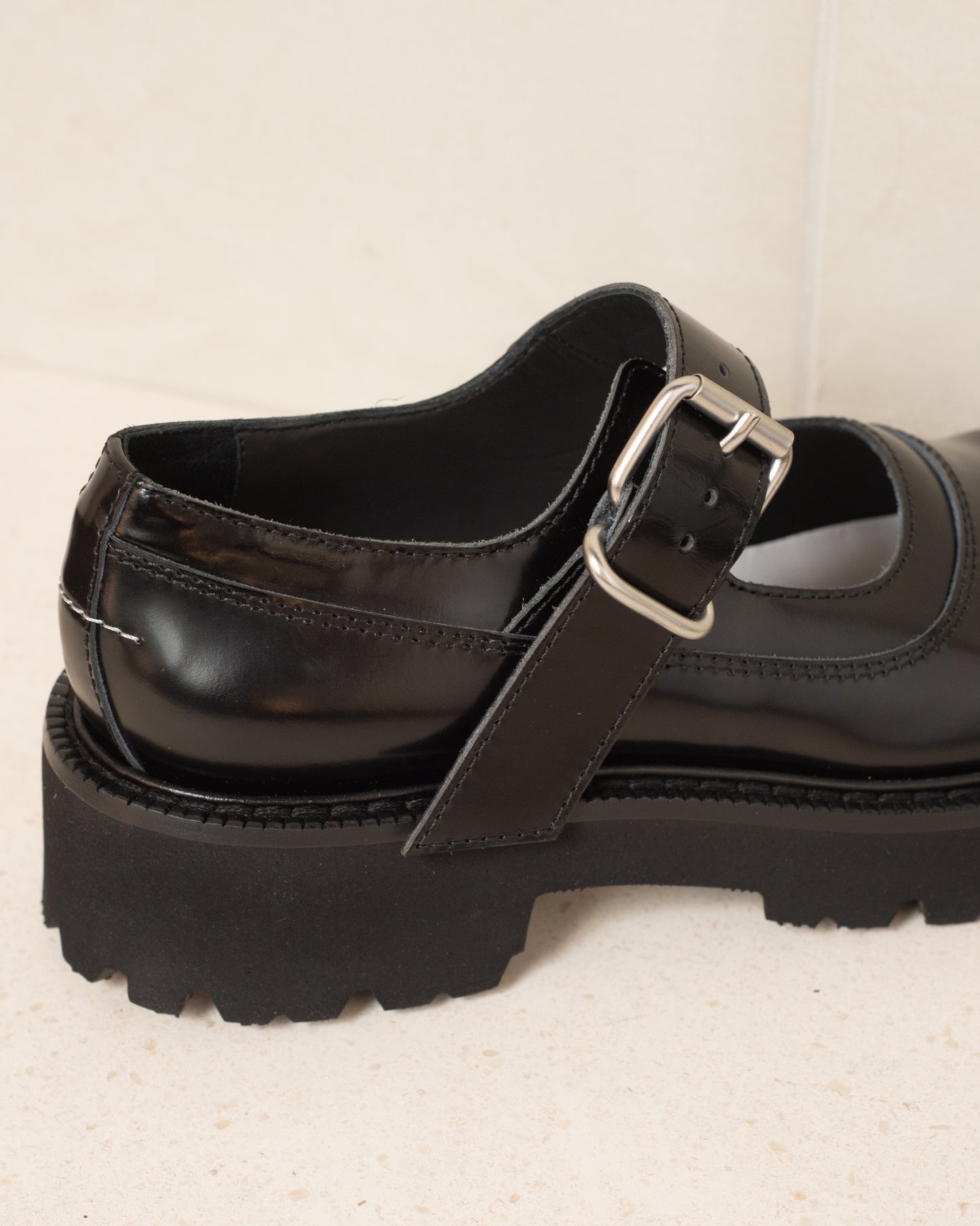 Black Chunky Mary Jane Shoe