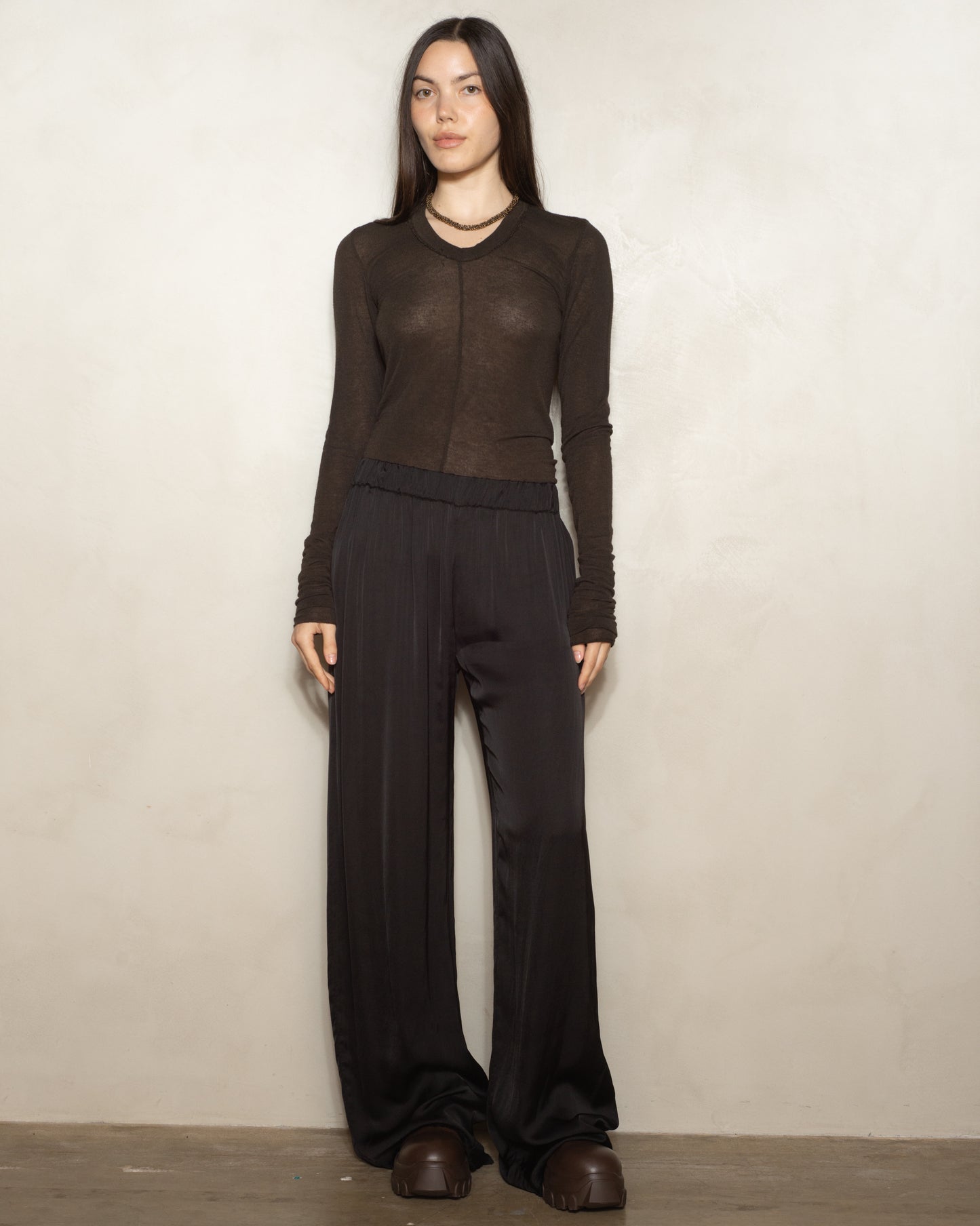 Black Meloni Satin Pants