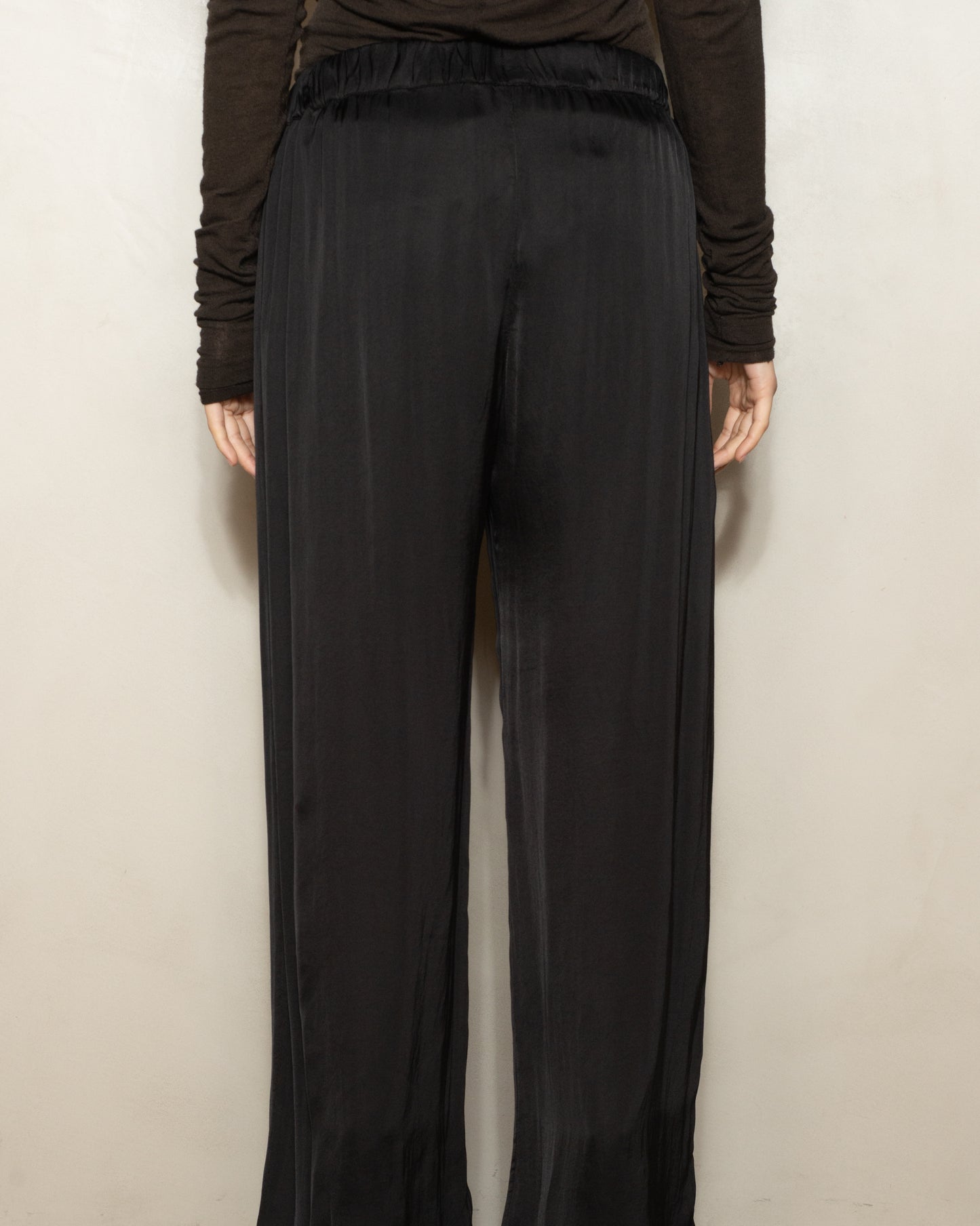 Black Meloni Satin Pants