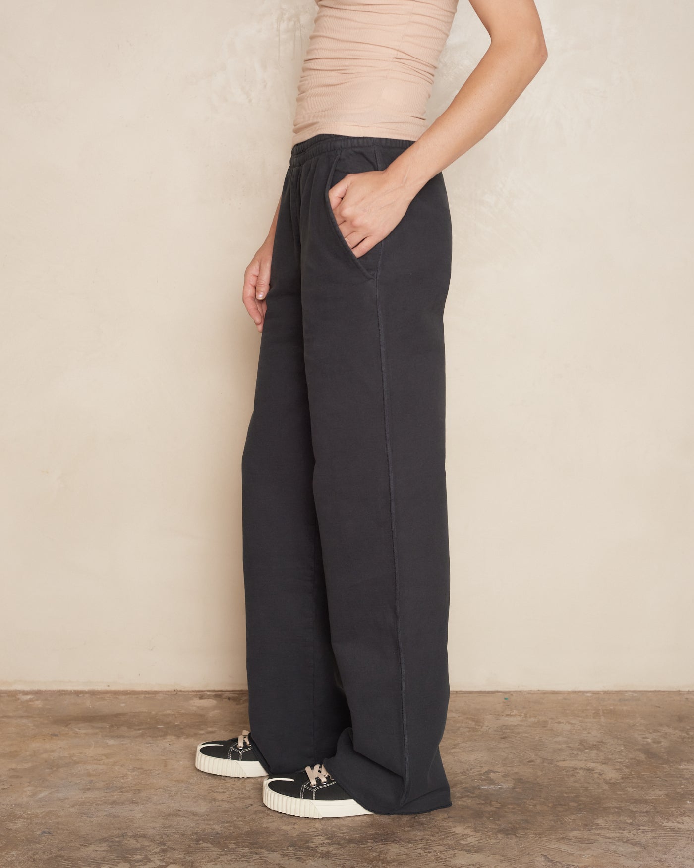 Black Cotton Sweatpants