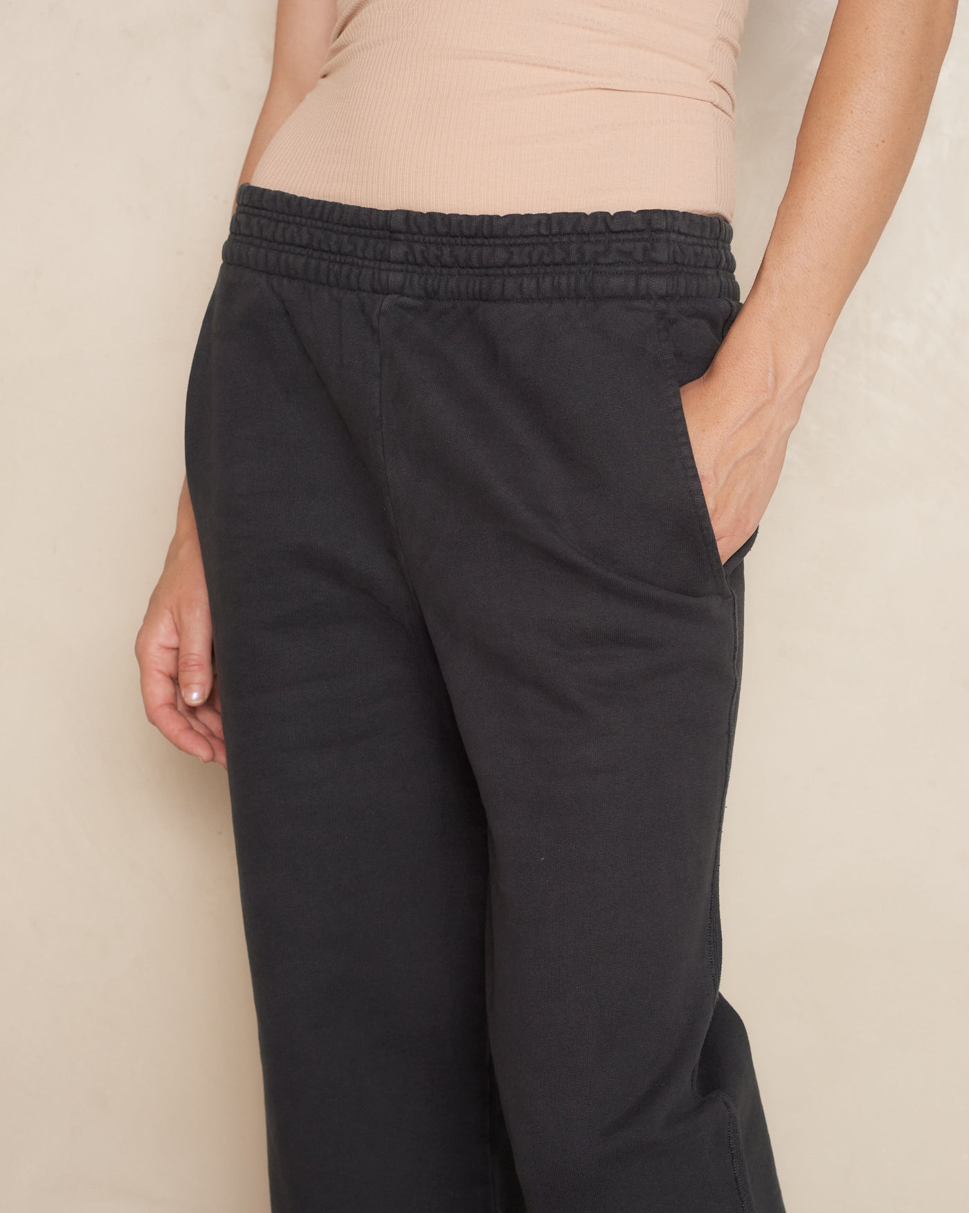 Black Cotton Sweatpants