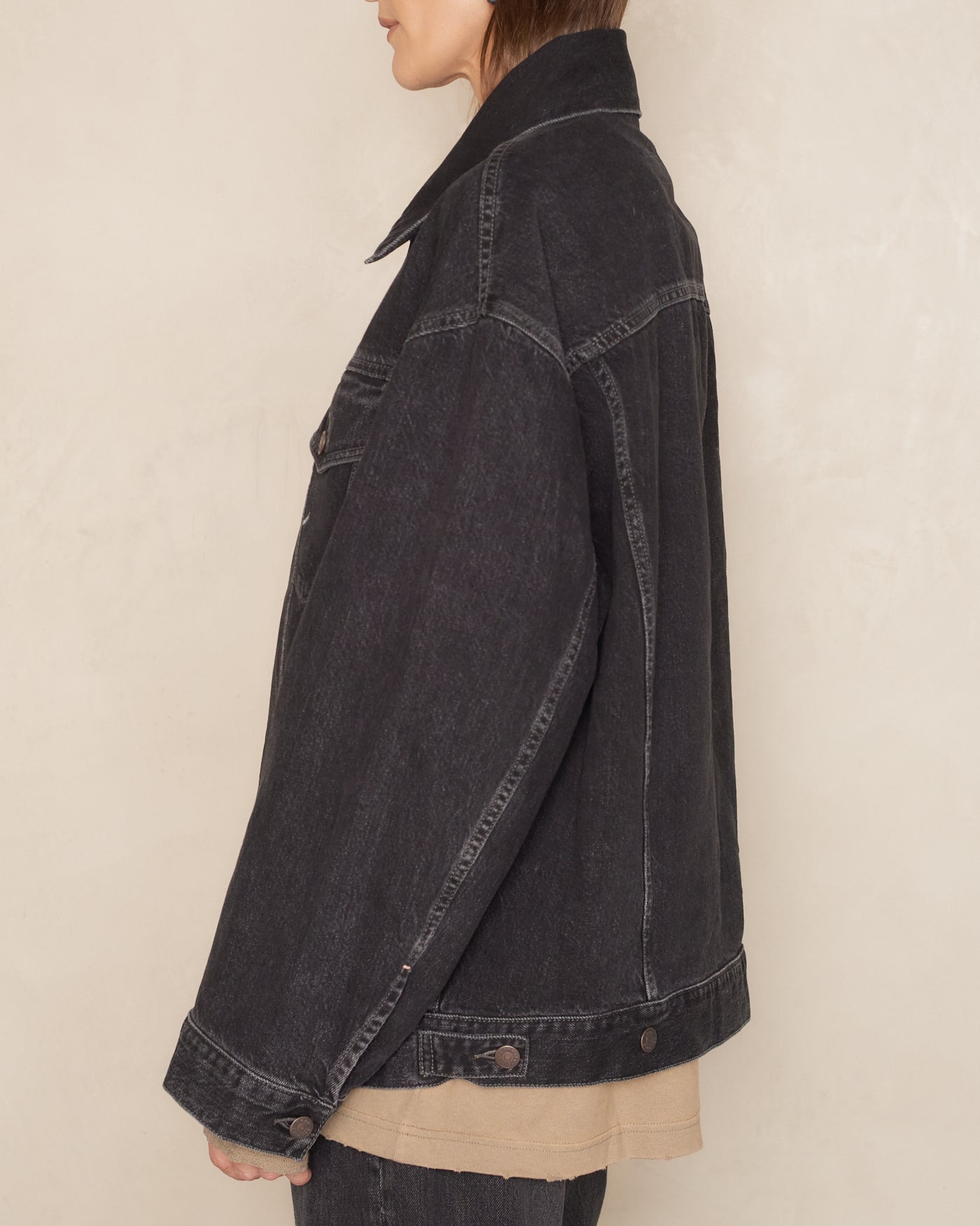 Black Oversized Denim Jacket